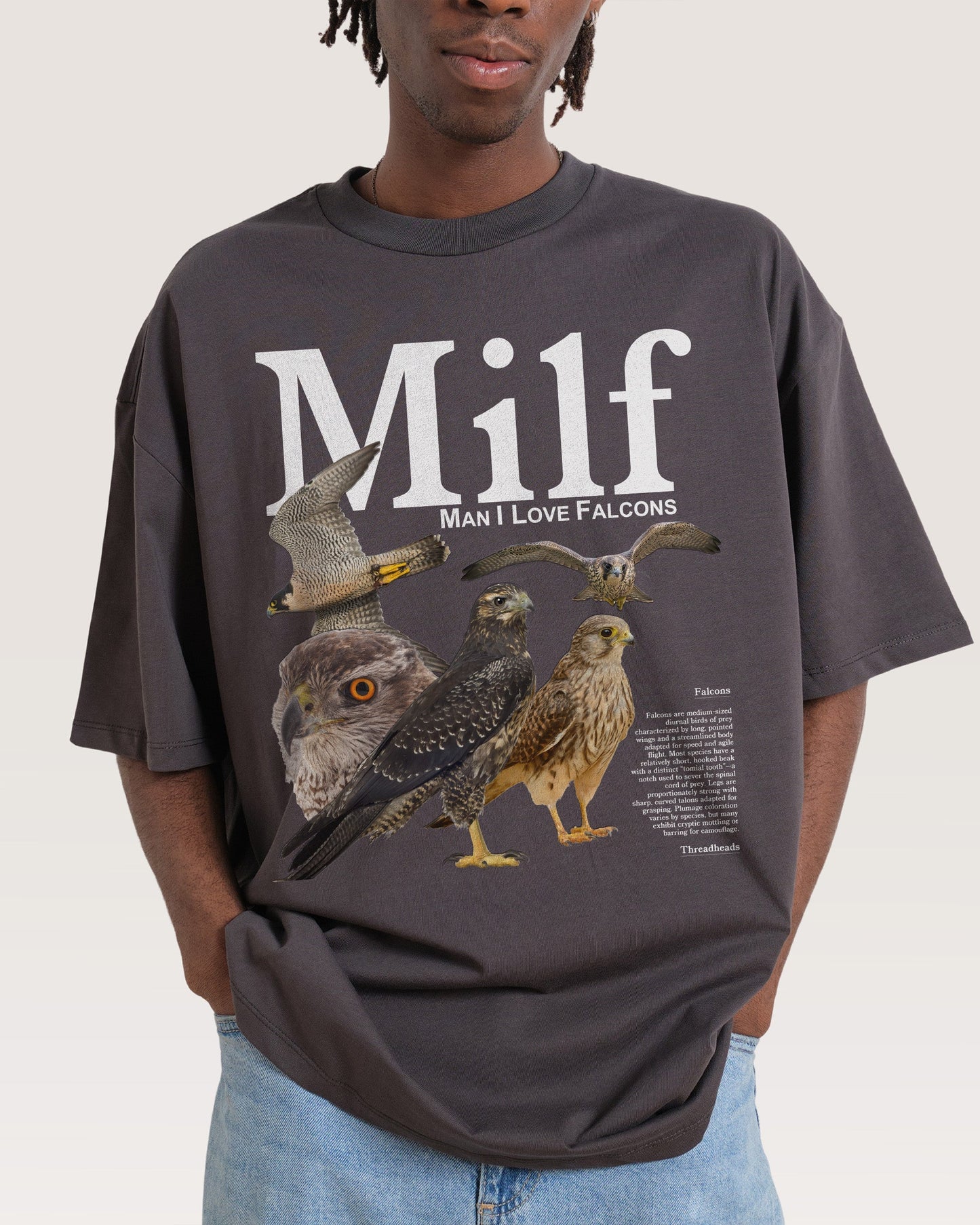 Man I Love Falcons Oversized Tee