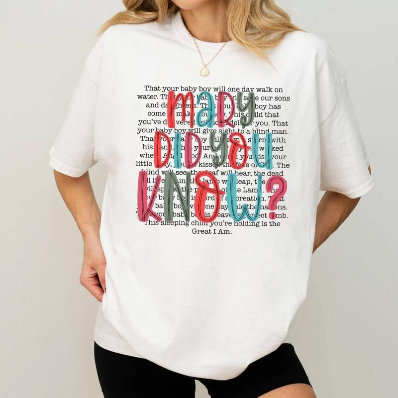 Christian Christmas Shirt, Mary Did You Know Christmas Sweatshirt, Christmas Jesus Hoodie, Women Christmas Sweater, Christian Tee