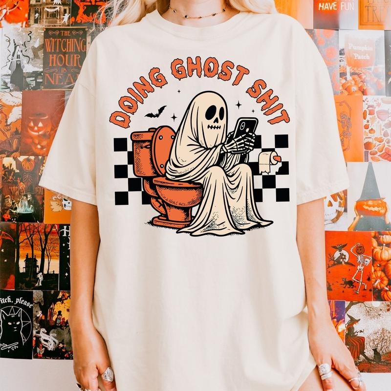 Doing Ghost Shit Shirt Funny, Halloween FUNNY  Shirt