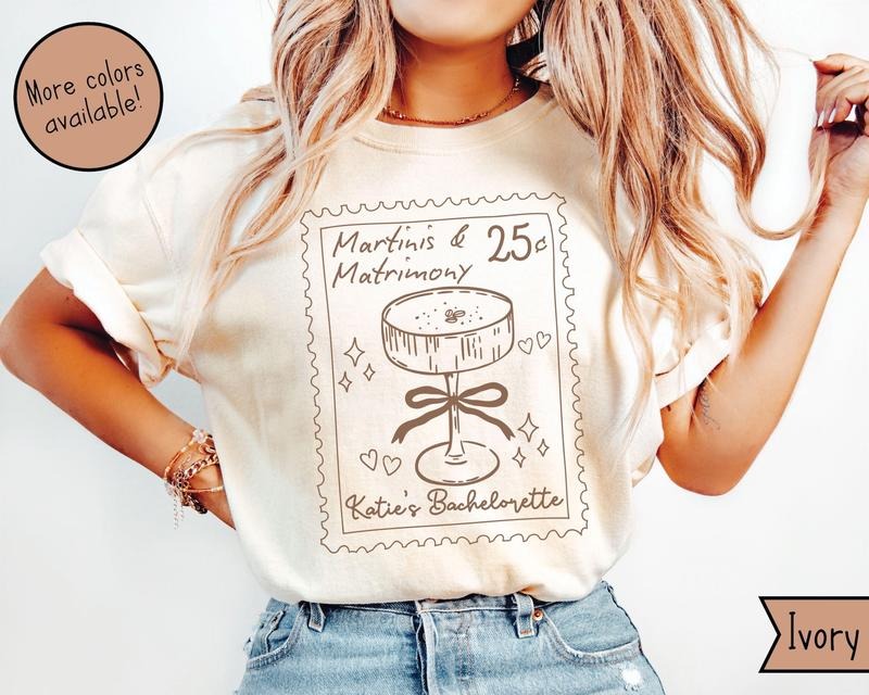Espresso Martini Bachelorette Comfort Colors Shirts, Martini and Bikini Bachelorette TShirt, A Tini Bit Engaged, Martini and Matrimony Tee
