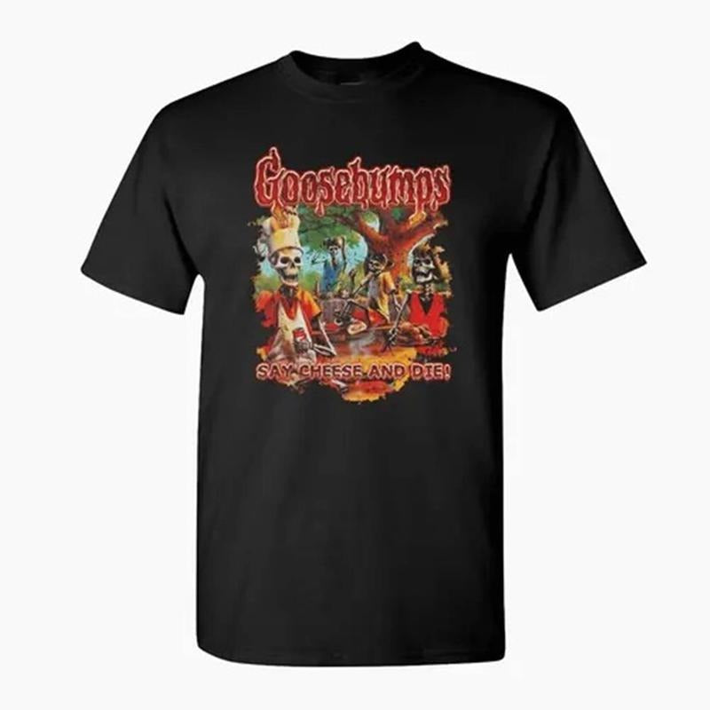 Goosebumps  land Shirt, Say Cheese And Dje Halloween Vintage Shirt, Skeleton Spooky Season Shirt, 90s Movie Gift For Halloween Shirt, Scary  , Bootleg Rap Style Shirt