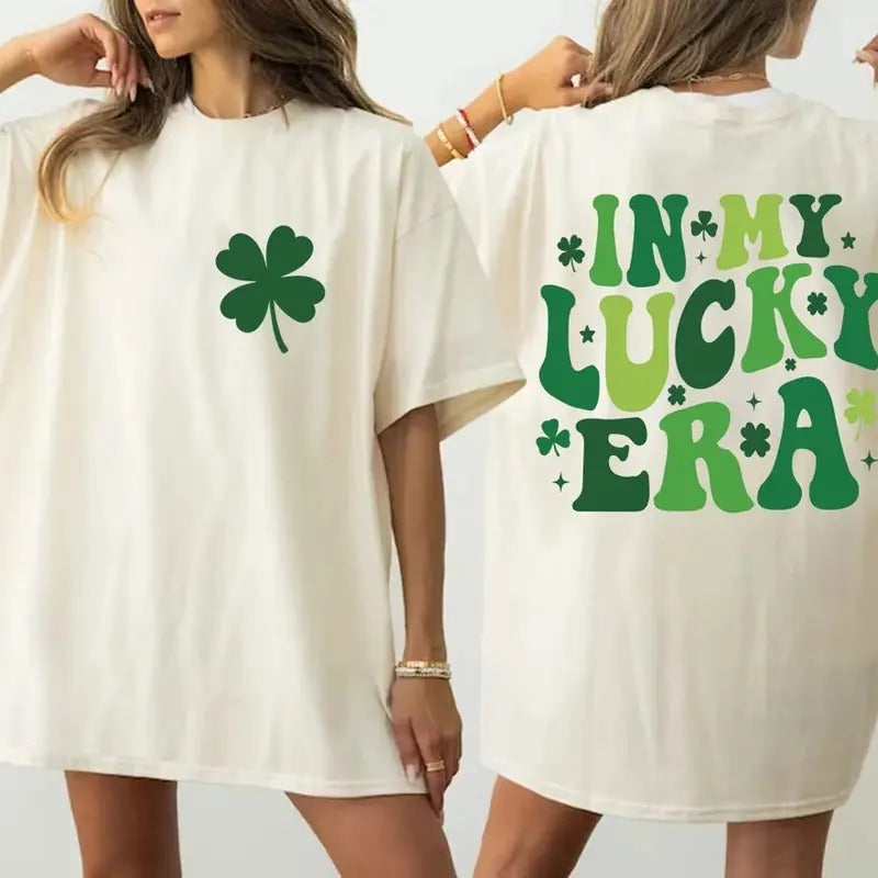 In My Lucky Era Saint Patrick's Day Shirt, St Patrick's, St Patricks Day Family Shirt, Shamrock Gift For St Patricks Day, Clover Lucky Shirt