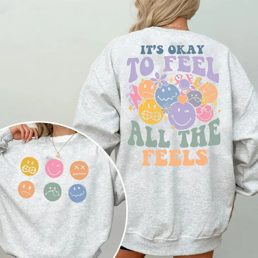 It's Okay To Feel All The Feels shirt, Mental Health shirt, Inclusion Shirt, Speech Therapy Shirt, BCBA Shirt, RBT Shirts, ABA Shirts, Para Shirt