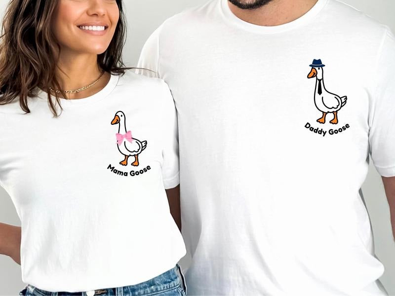 Mama Goose Shirt, Daddy Goose Shirt, Silly Goose Pregnancy Sweatshirt, Silly Goose Mom, Baby Announcement Hoodie, Family Shirts, Birthday Gift Casual Cotton Fabric Fit