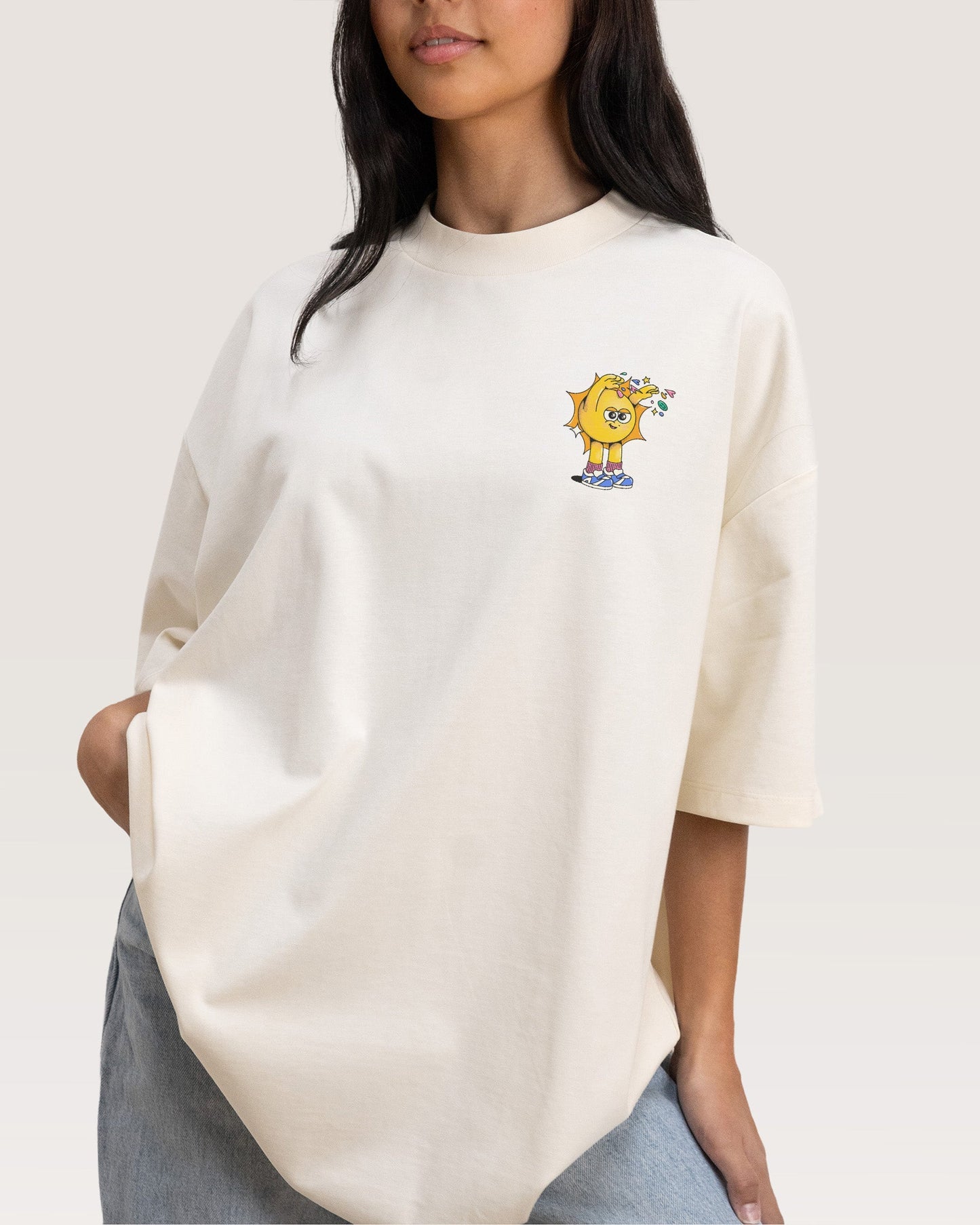 Hit Em' With the Good Vibes Oversized Tee