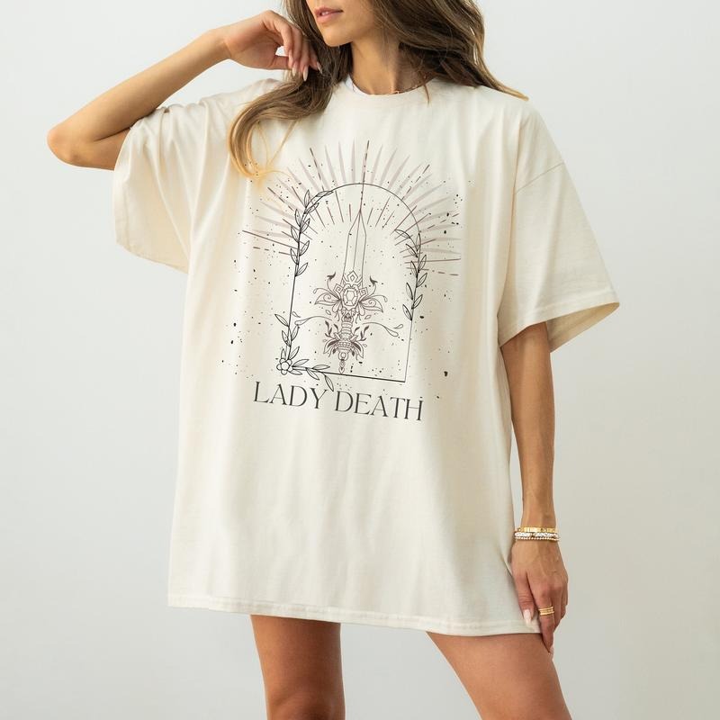 Nesta Archeron, Lady Death T-Shirt, Acotar, Cauldron Blessed, Sarah J Maas Merch, Velaris, Rhysand, Throne Glass, SJM, Feyre and Rhysand shirt