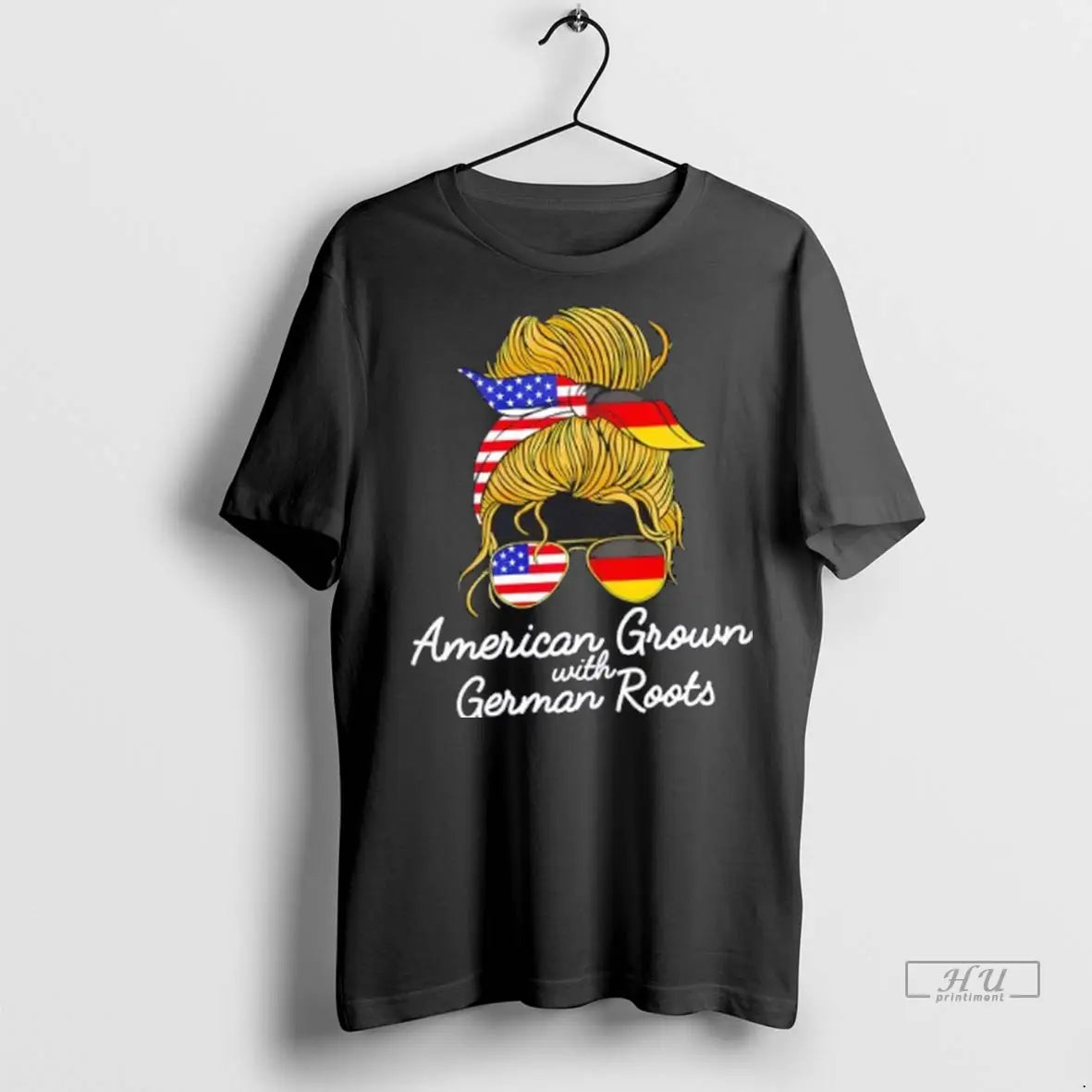 Officials American Grown With German Roots Germany And Usa Flag T Shirts