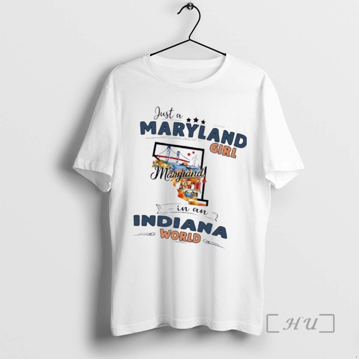 Officials Just A Maryland Girl Girl In A Indiana World Map Premium T Shirts Sweater