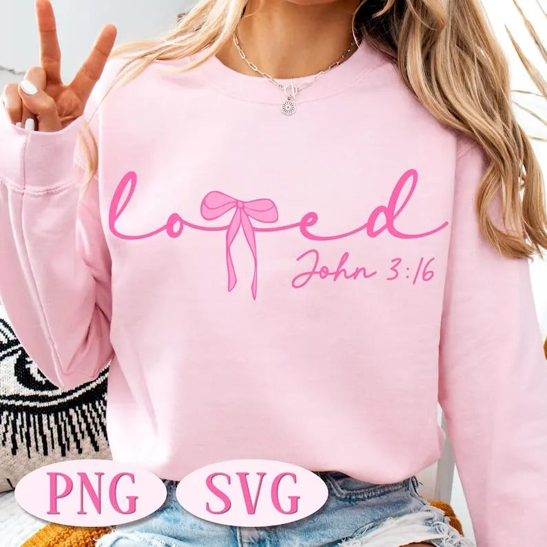 Oh How He Loves Us, Boho Valentine, Valentine, Christian Valentine, Bible Verse Quote, Valentine Jesus, Floral Pullover Womenswear Comfort