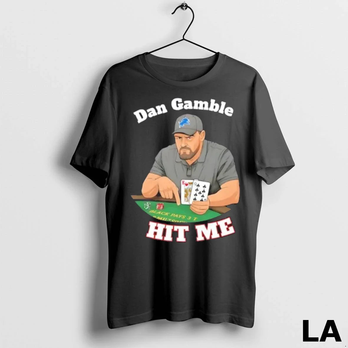 Original Dan Campbell Detroit Lions Dan Gamble Hit Me Football Coach Casino