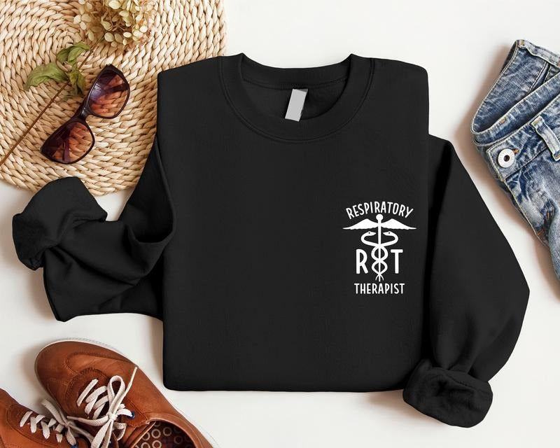 Respiratory Therapist Pocket Size Sweatshirt, RT Nurse Hoodie, Pulmonologist Appreciation, Lungs Therapist Sweater, New Nurse Birthday Gift Sweatshirt.