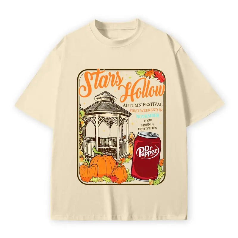 Stars Hollow Connecticut 1779 T-Shirt, Gilmore Girls T-Shirt, Autumn T-Shirt, Stars Hollow Dr Pepper T-Shirt, Unisex T-Shirt, Halloween Gifts, Gift For Fan, Gift For Her, Gift For Him Fabric Fit Top Womenswear