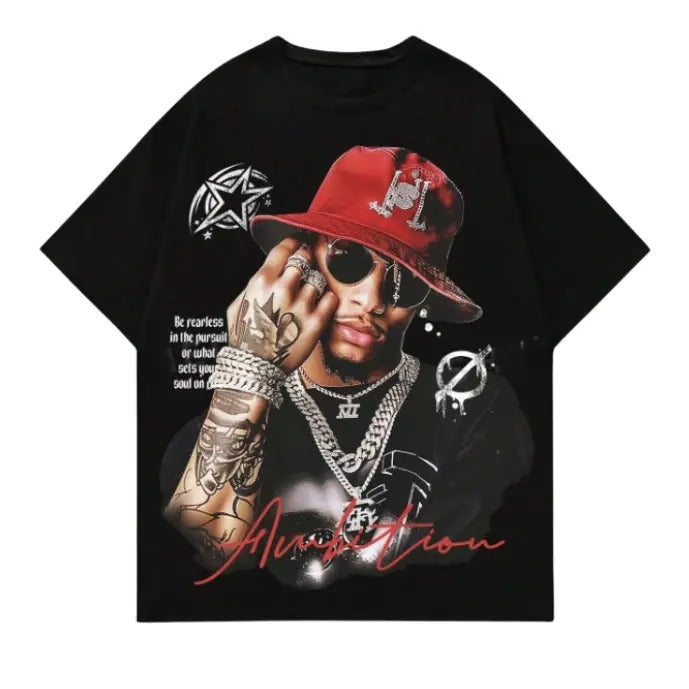 Street Life Men's Portrait Print Short Sleeve T-Shirt Casual For Spring Tshirt, Sweatshirt, Hoodie Size S- 3XL,Gift For Women Top Womenswear Underwear Humen, Underwear Tshirt Lady Streetwear Human Shortsleeve Shoe Wetsuit Tropical