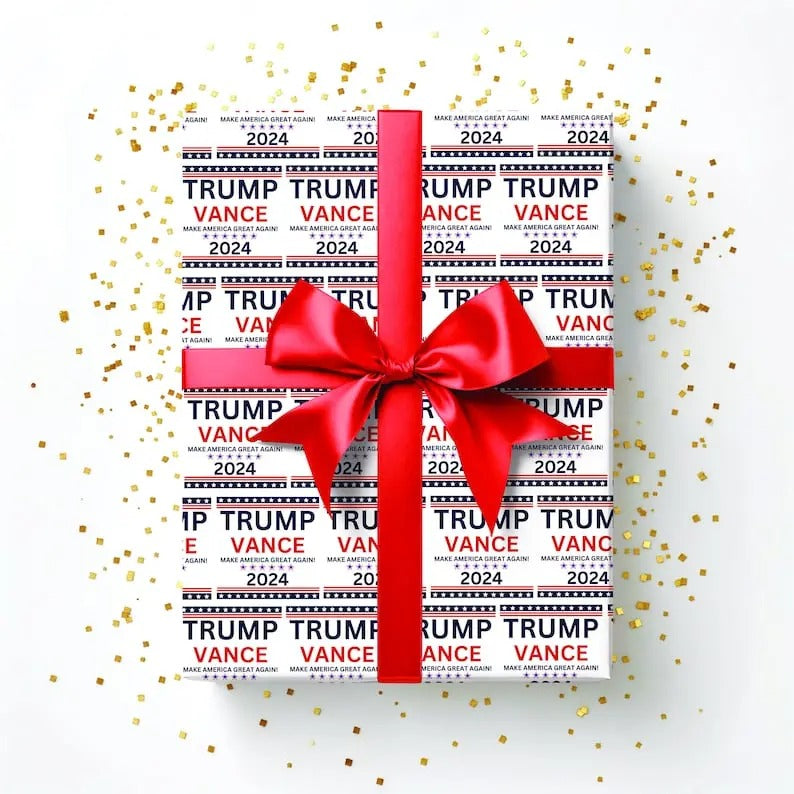 Trump Wrapping Paper, Trump gift wrap, MAGA, Trump 2024, Gift wrapping paper