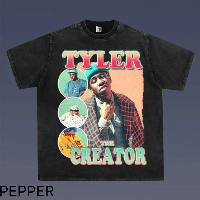 Tyler The Creator 1.7, Tyler the creator printed t-shirt, Cotton Casual Crew Neck Black Menswear Tshirt Crewneck, T-Shirt For Unisex , Gift For Men Top Underwear