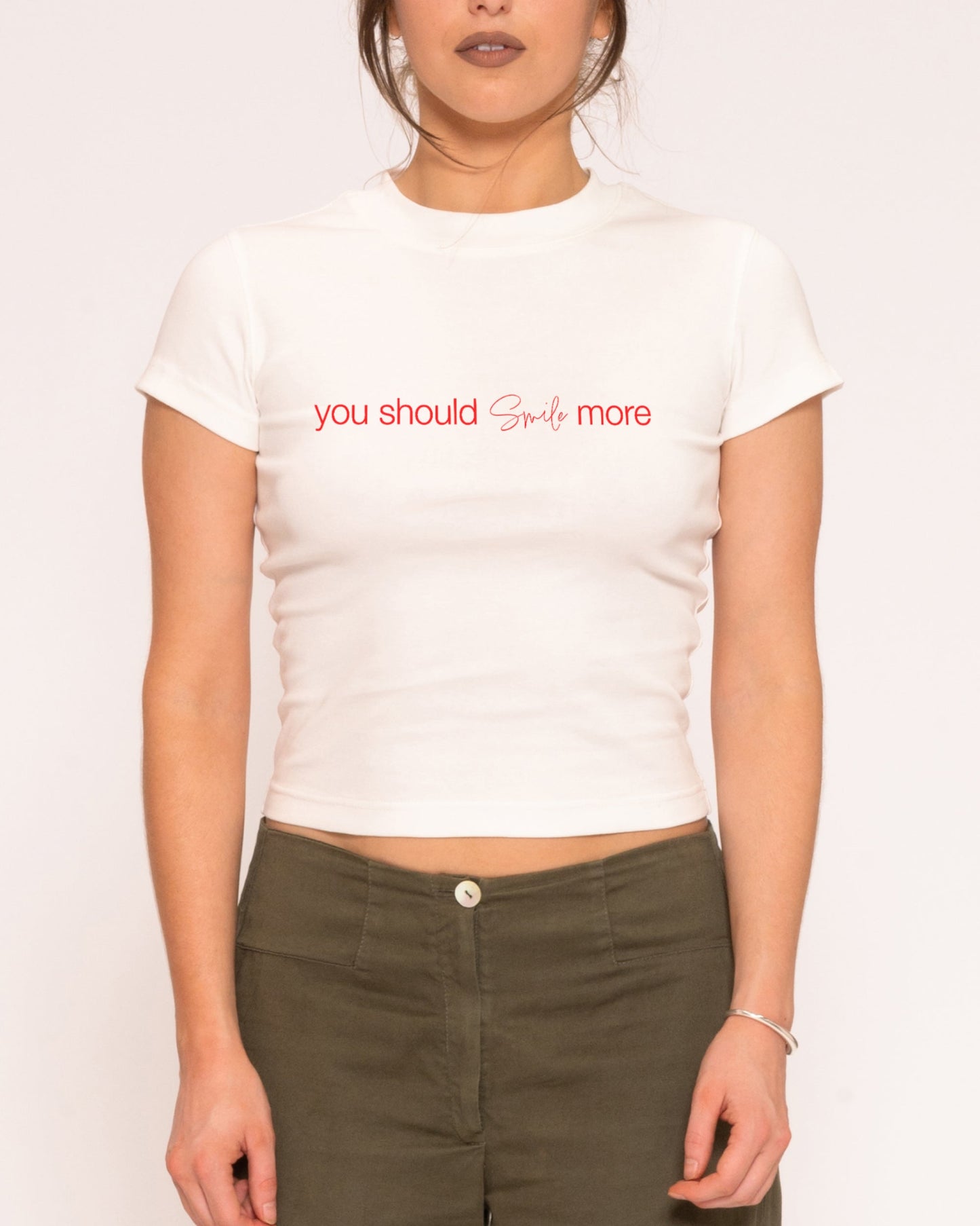 You Should Smile More Longline Baby Tee