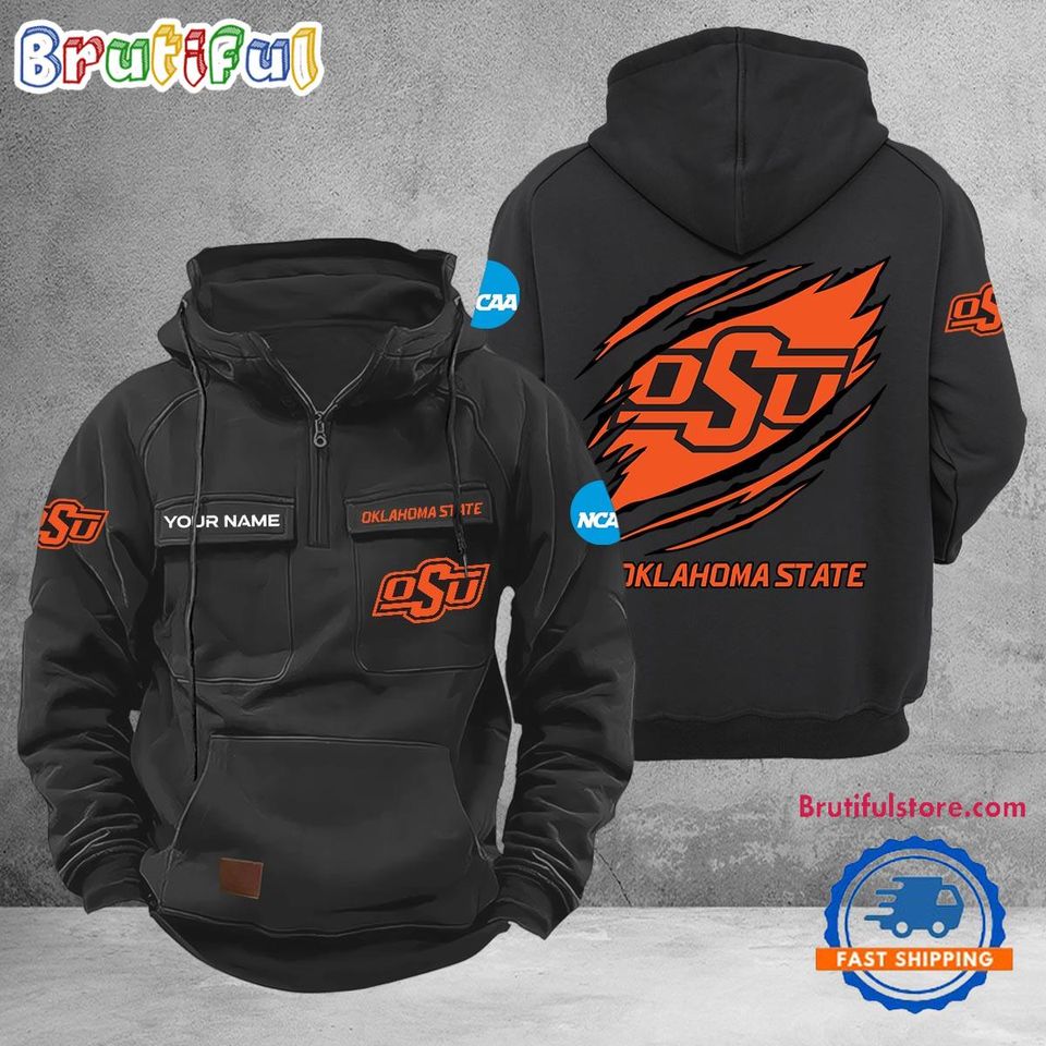 Oklahoma State Cowboys Sport Team Design Logo Name Cargo Hoodie