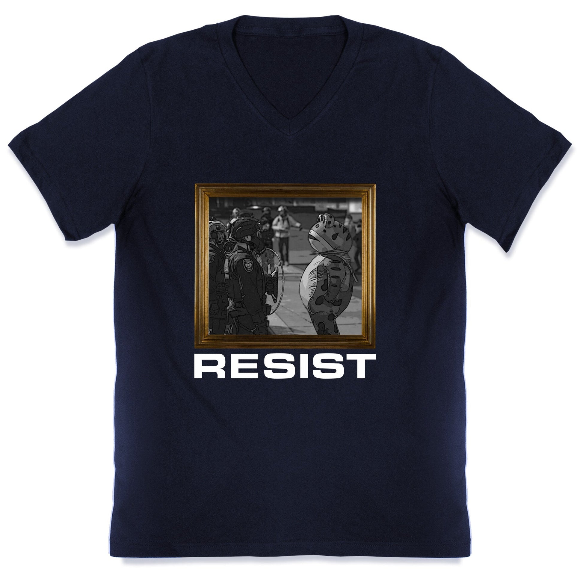 Portland Protest Frog V-Neck