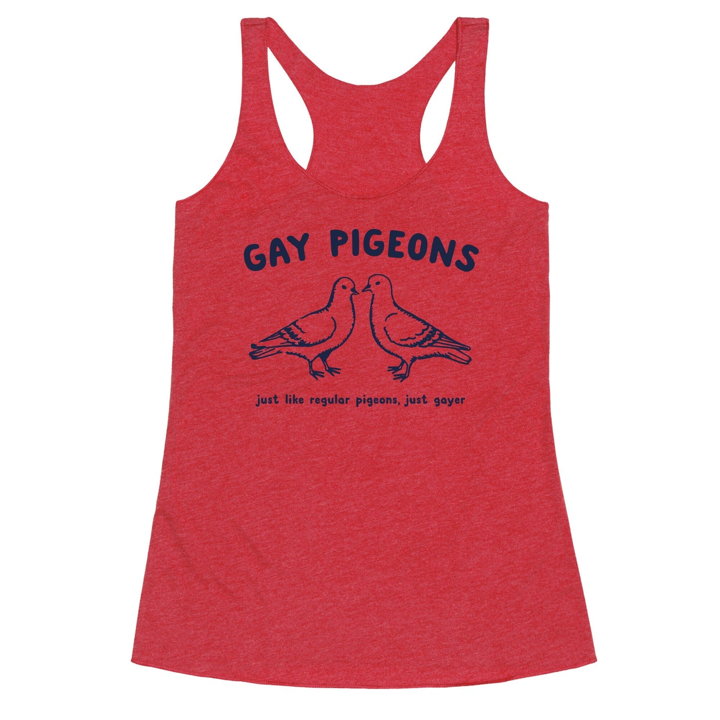 Gay Pigeons Racerback Tank