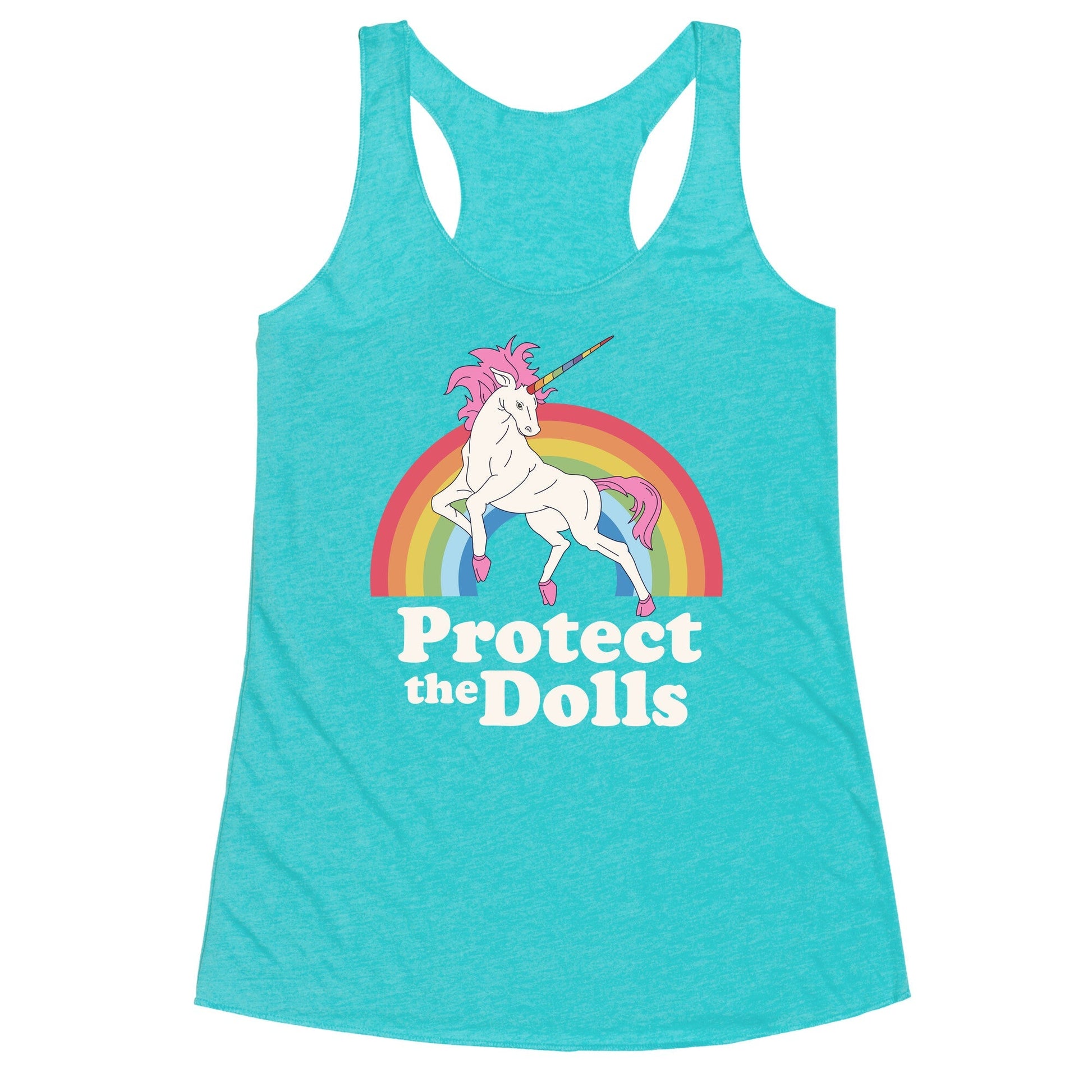 Protect The Dolls Unicorn Racerback Tank