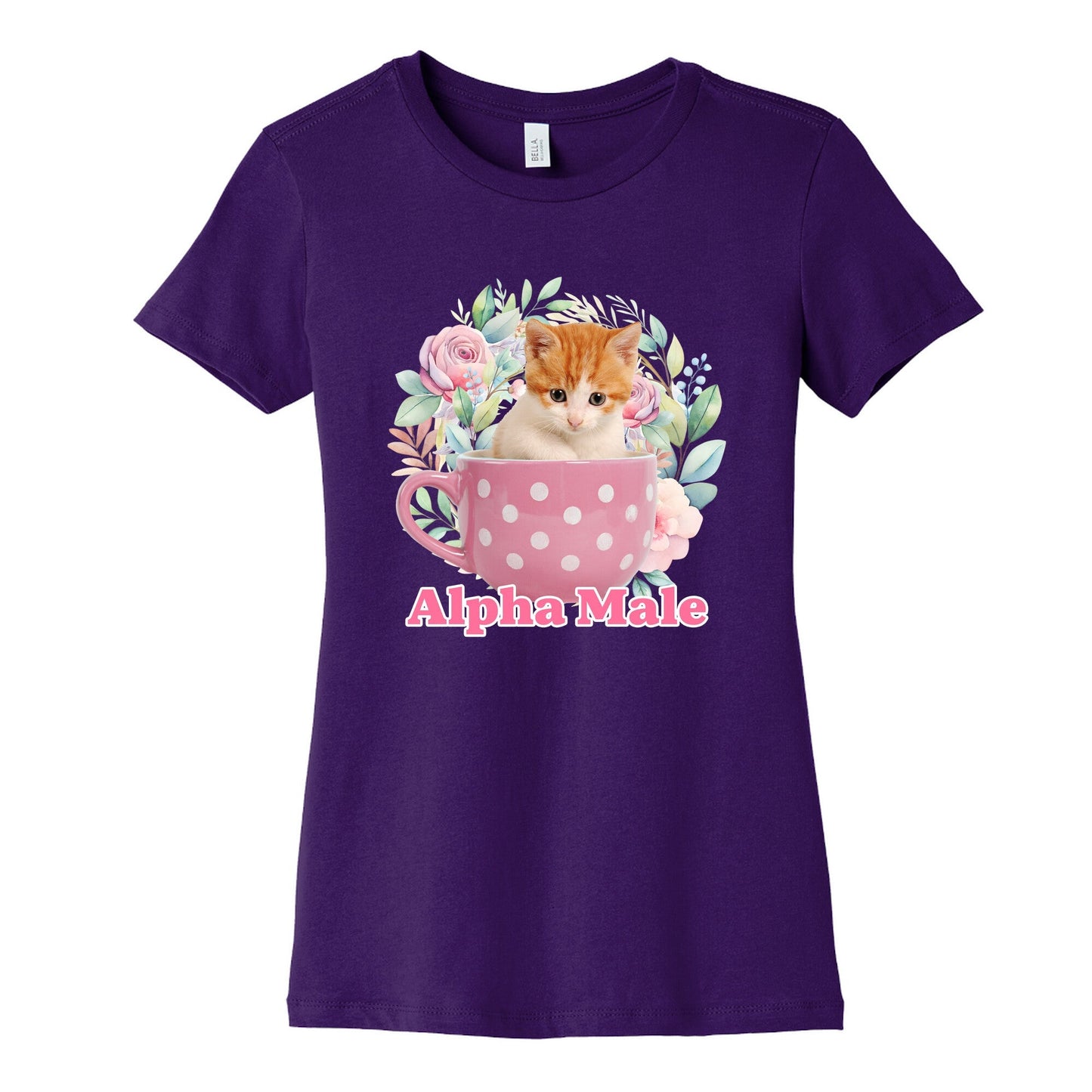Alpha Male Kitten Womens Cotton Tee