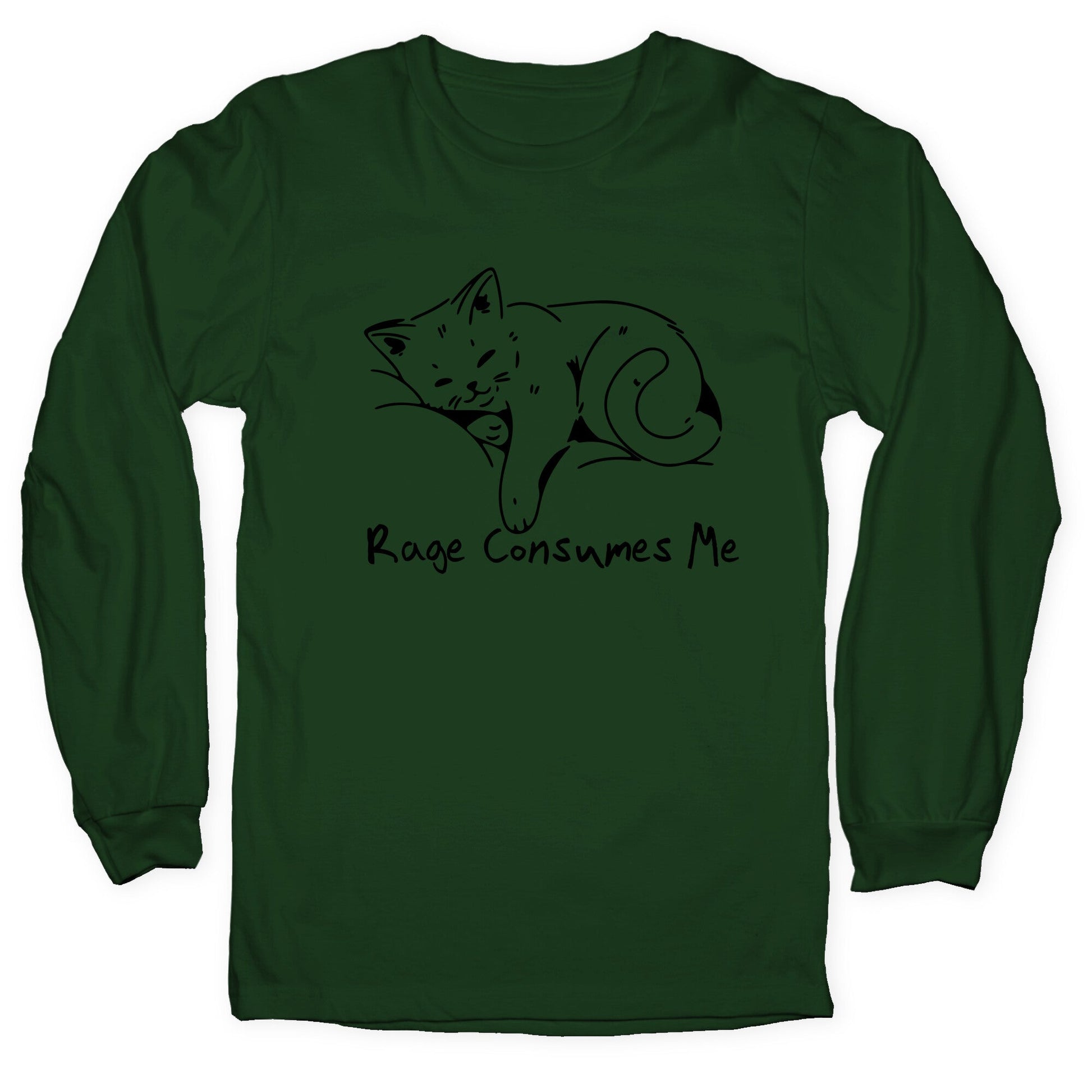 Rage Consumes Me Kitten Longsleeve Tee