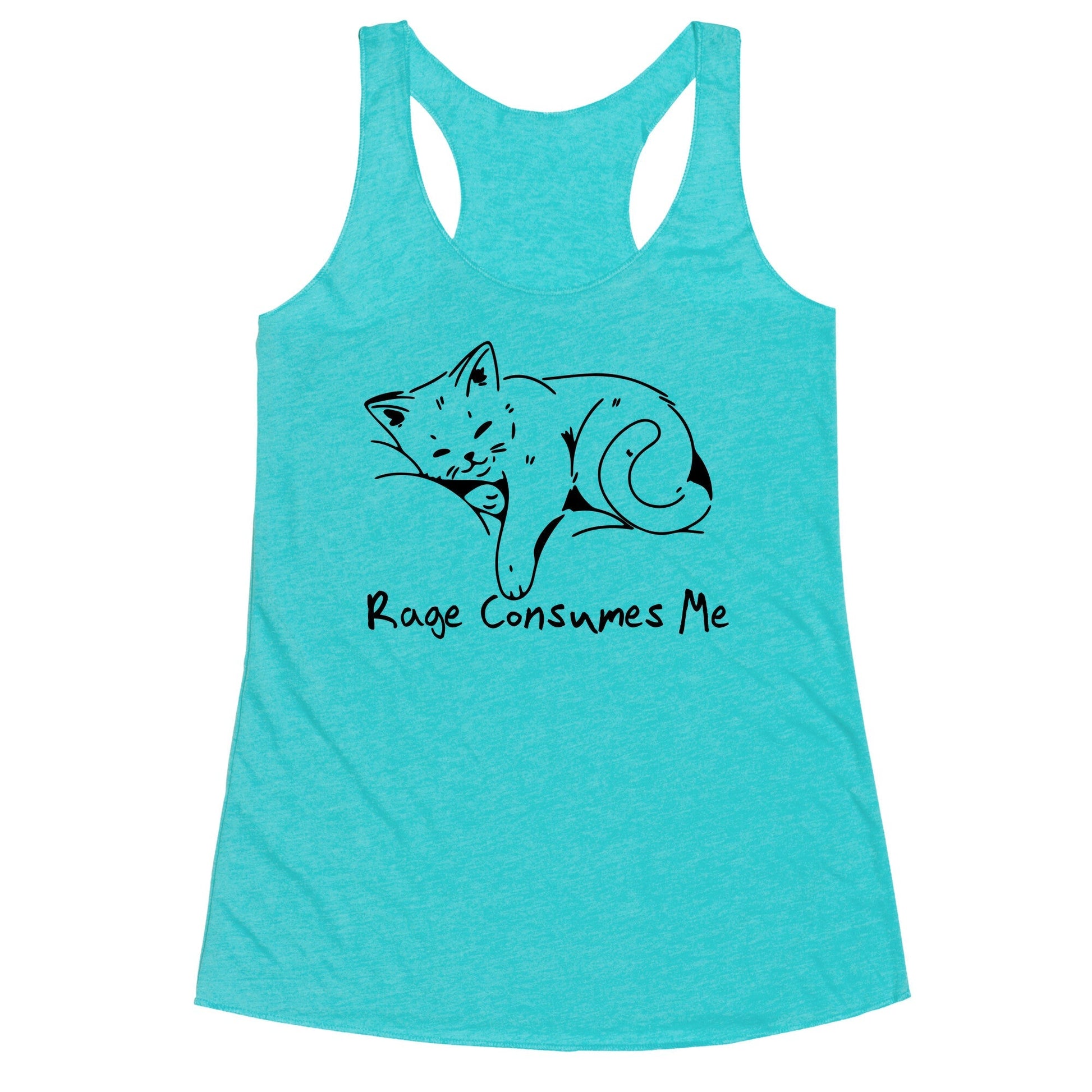 Rage Consumes Me Kitten Racerback Tank