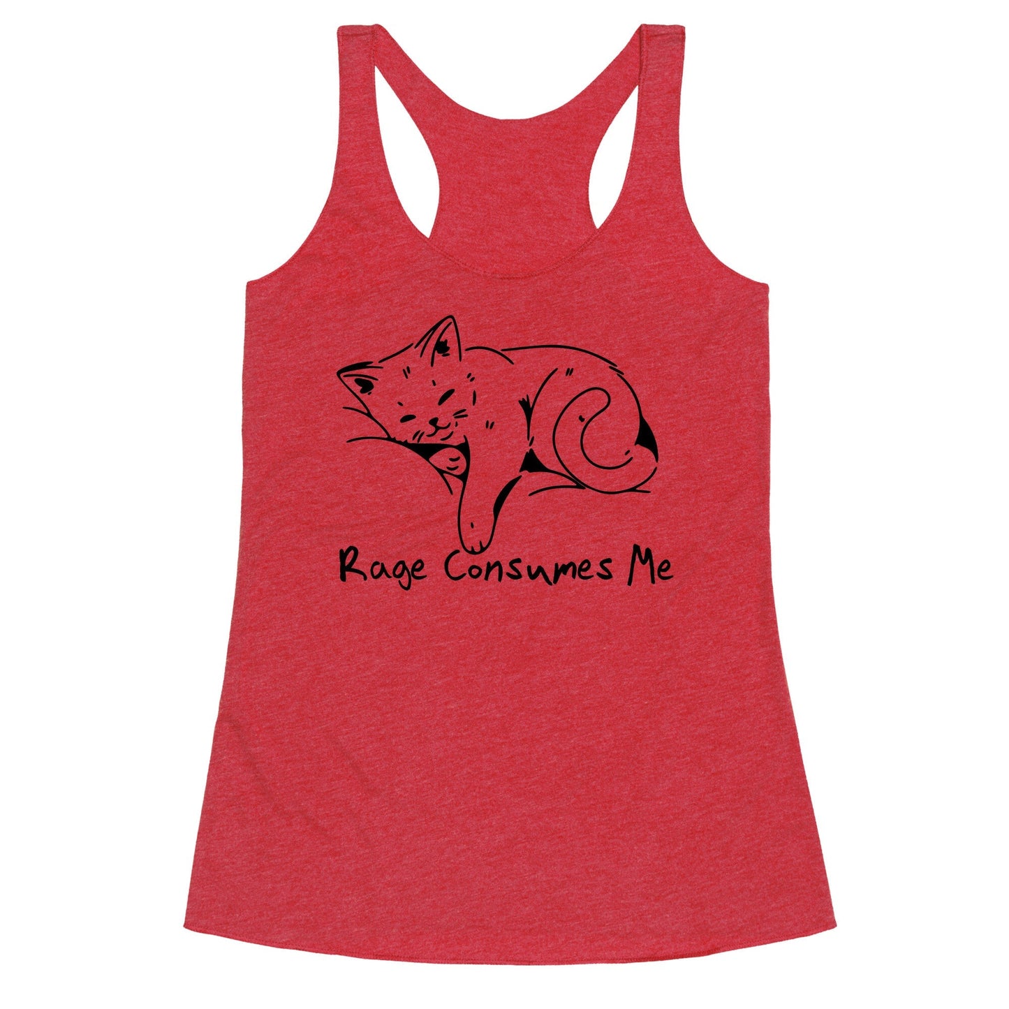 Rage Consumes Me Kitten Racerback Tank