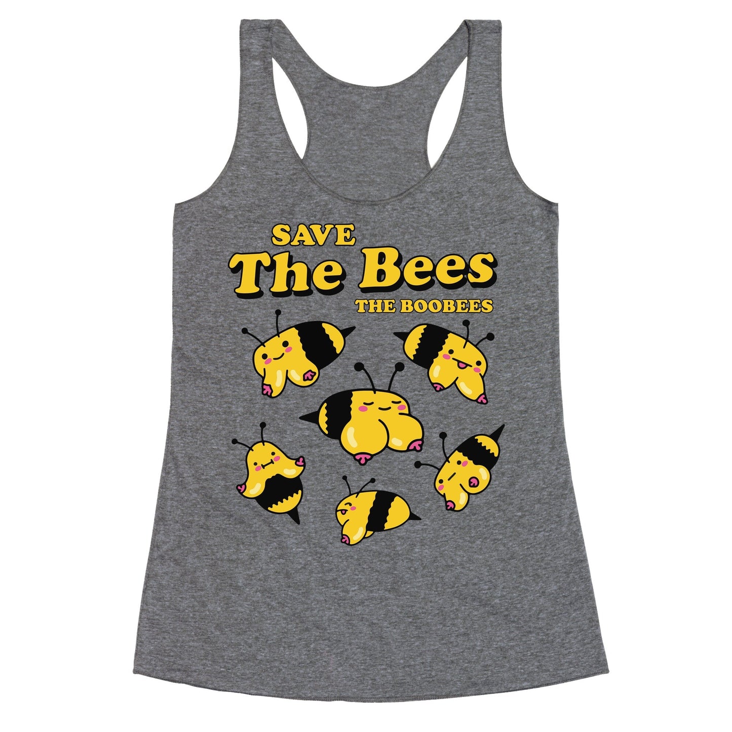 Save The Bees Boobees Racerback Tank