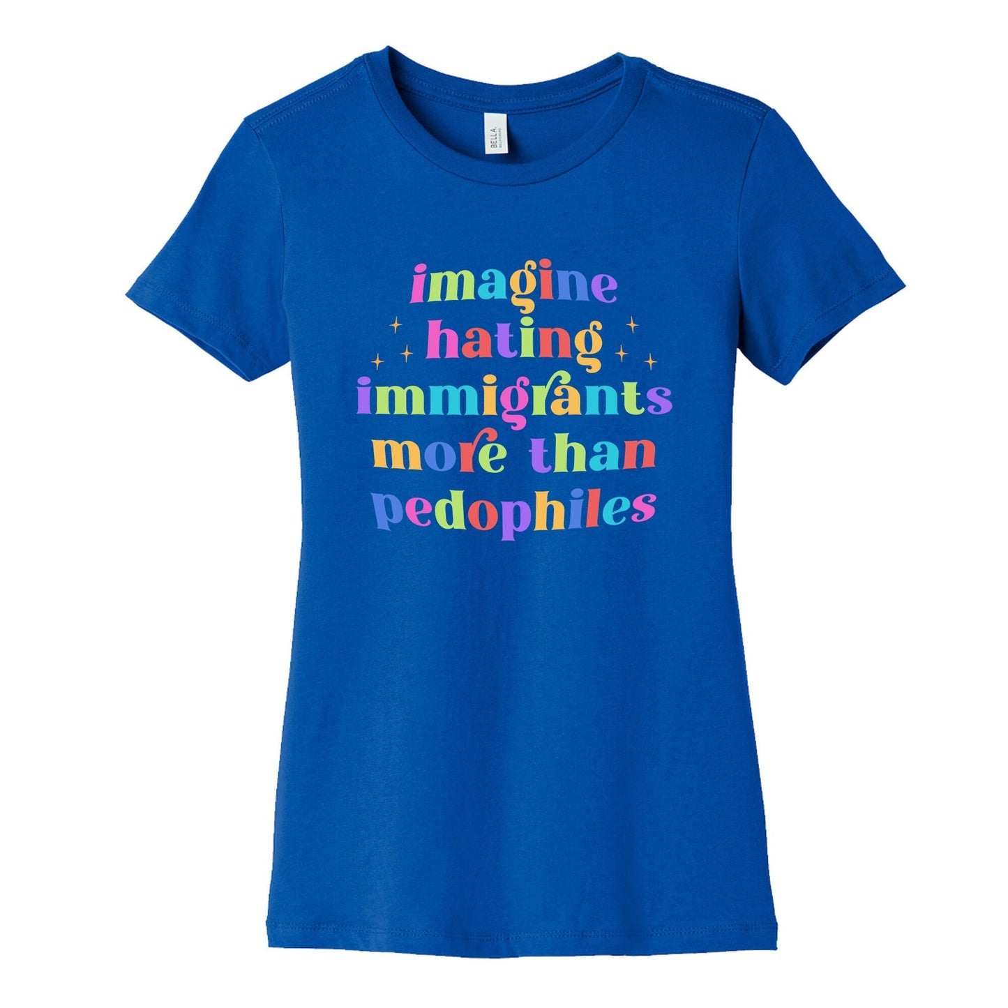Imagine Hating Immigrants Womens Cotton Tee