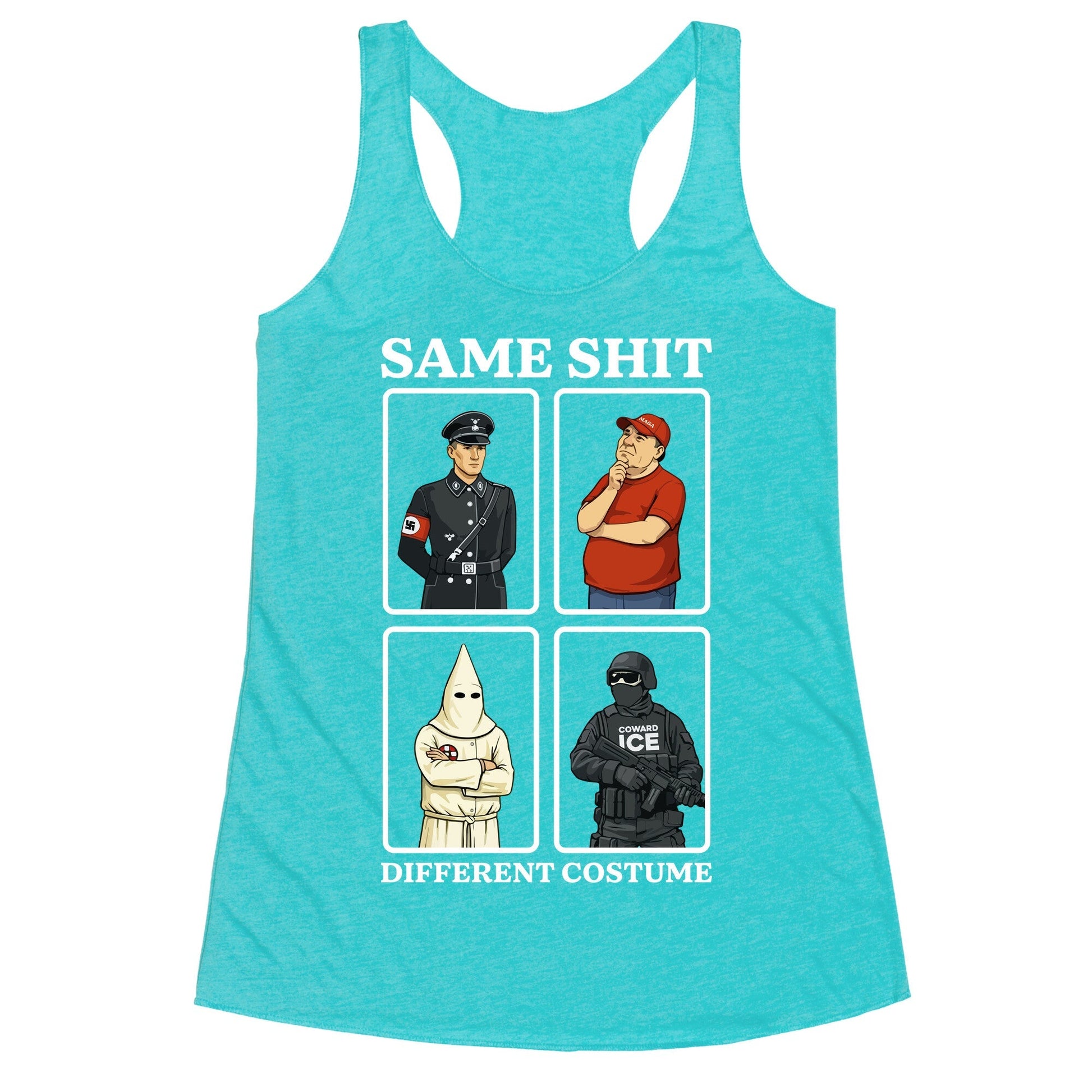 Same Shit Different Costume Racerback Tank
