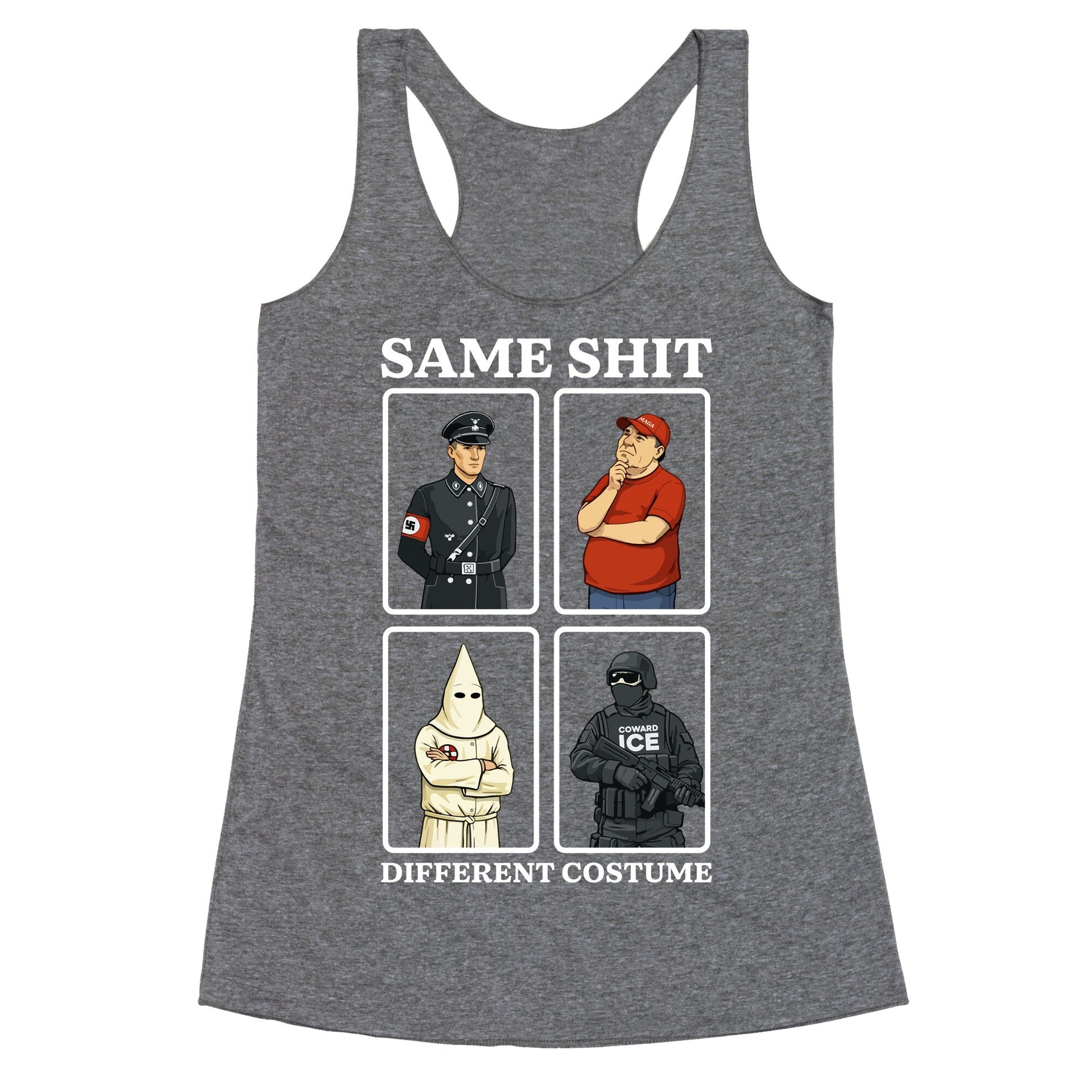 Same Shit Different Costume Racerback Tank