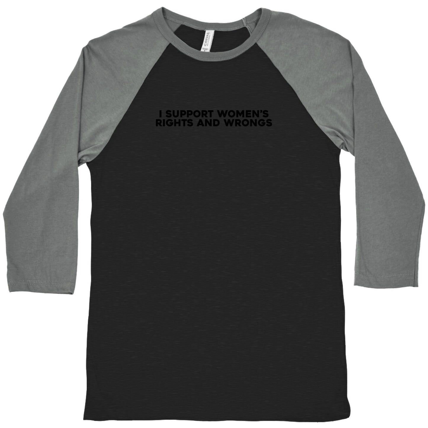 Womens Rights And Wrongs Baseball Tee