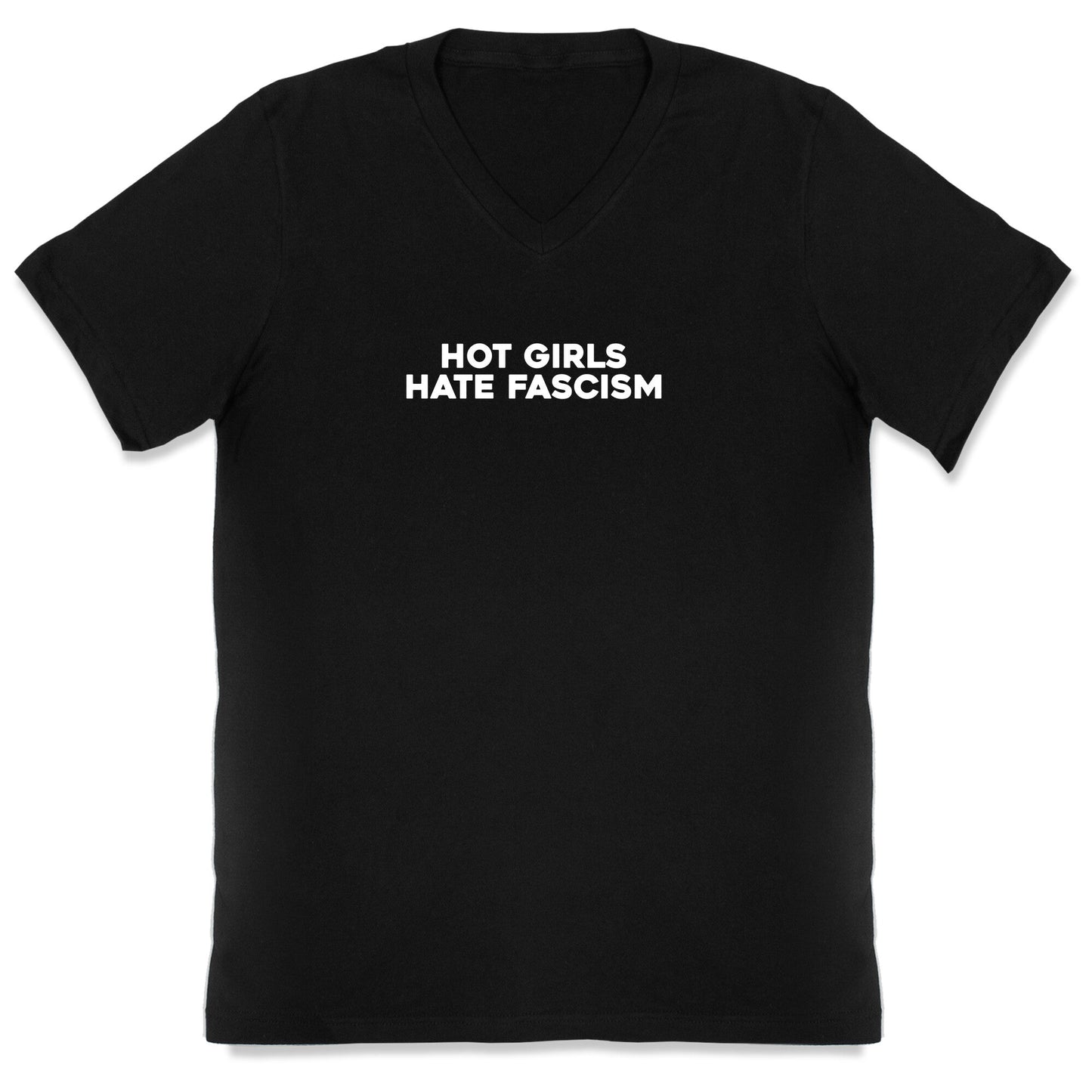 Hot Girls Hate Fascism V-Neck