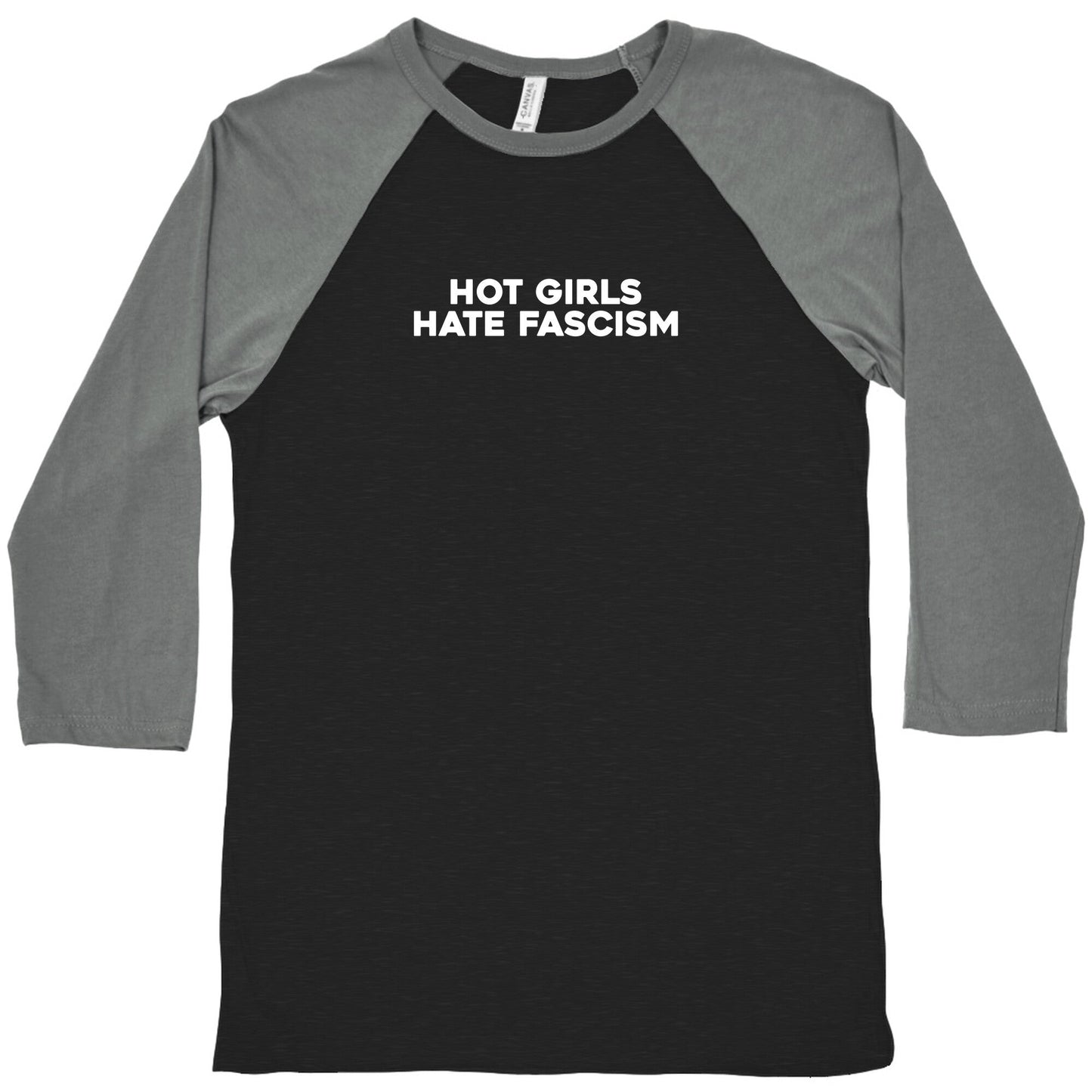 Hot Girls Hate Fascism Baseball Tee