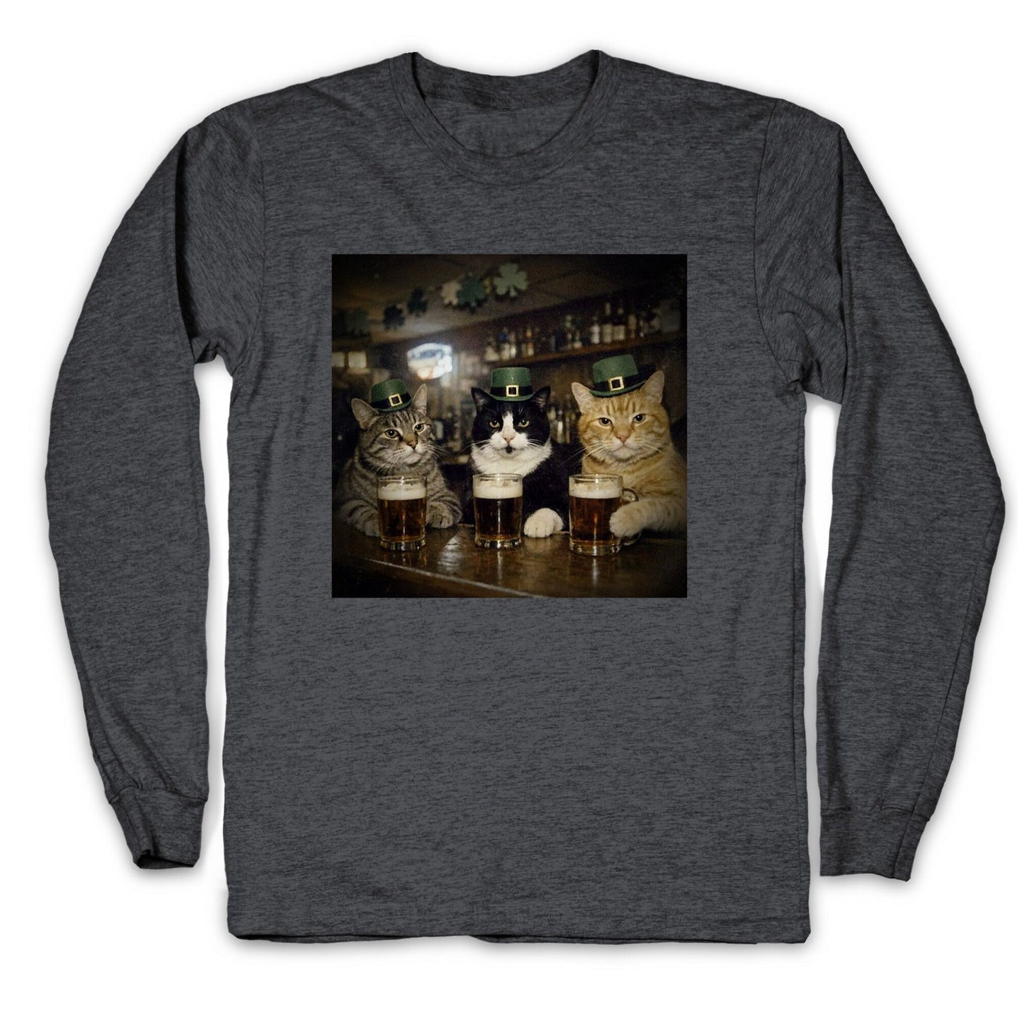 Saint Patrick Cats Longsleeve Tee