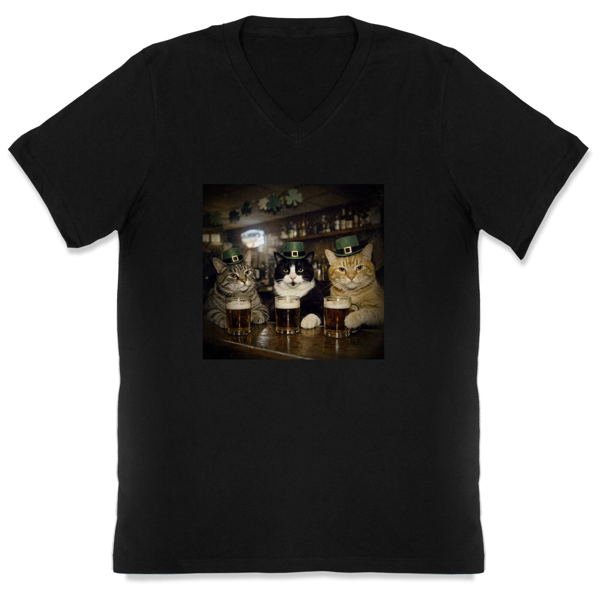 Saint Patrick Cats V-Neck