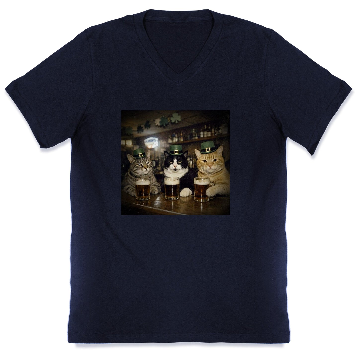 Saint Patrick Cats V-Neck