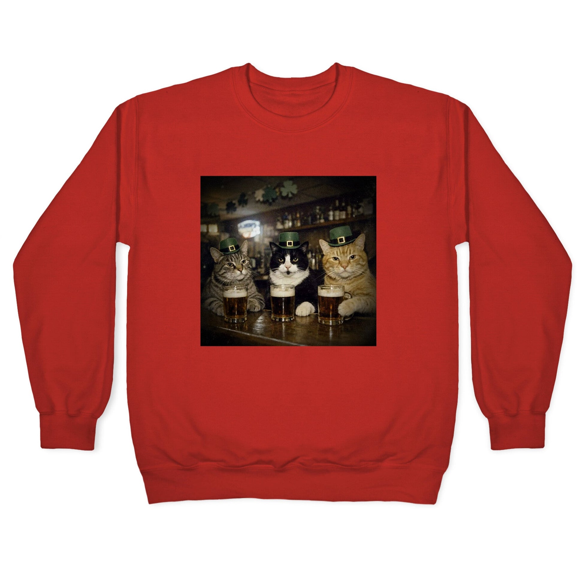 Saint Patrick Cats Crewneck Sweatshirt