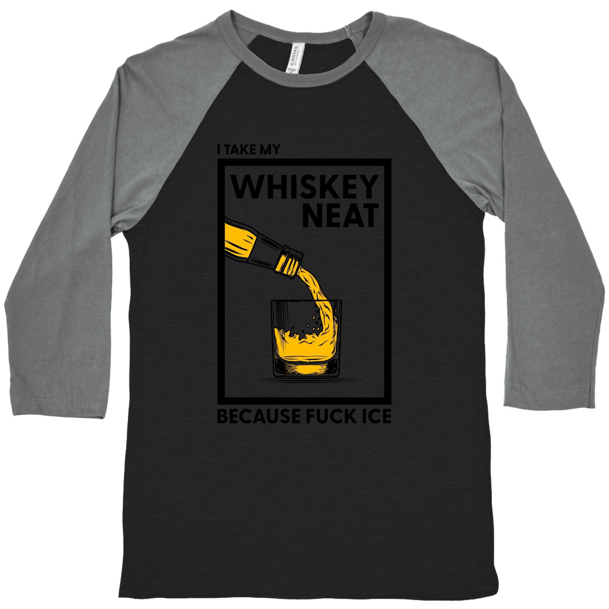 I Take My Whiskey Neat Because Fuck ICE Baseball Tee