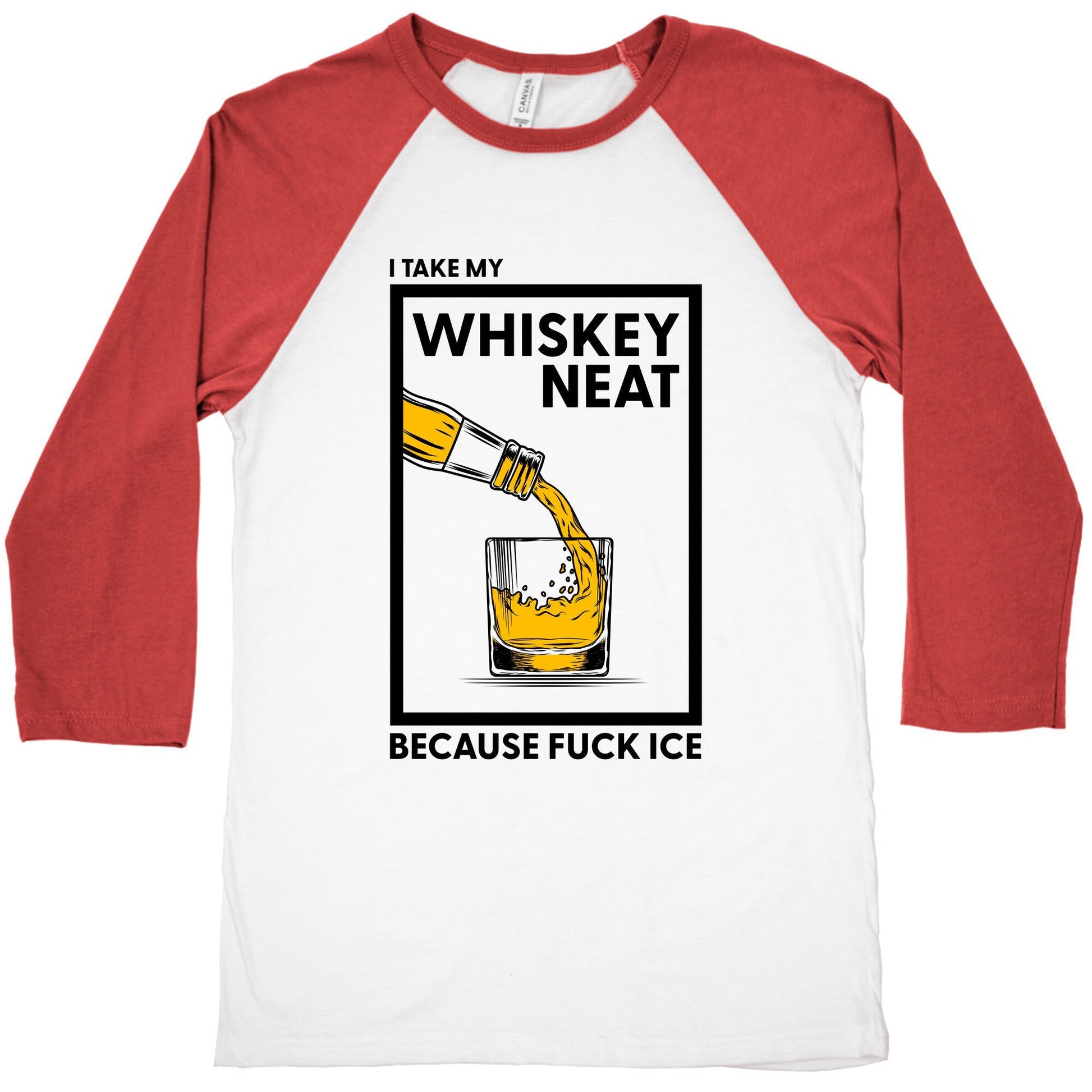 I Take My Whiskey Neat Because Fuck ICE Baseball Tee