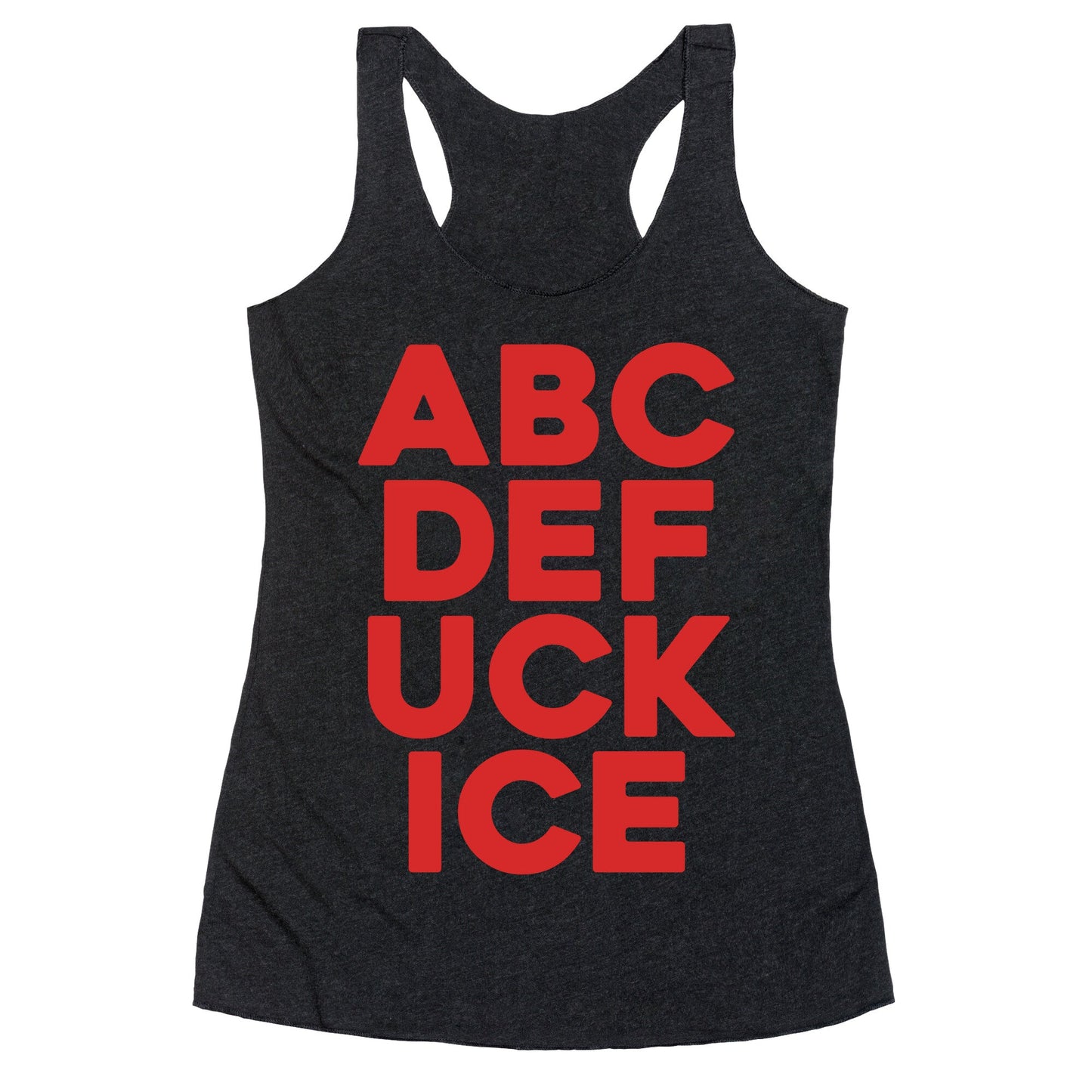 Fuck ICE Alphabet Racerback Tank