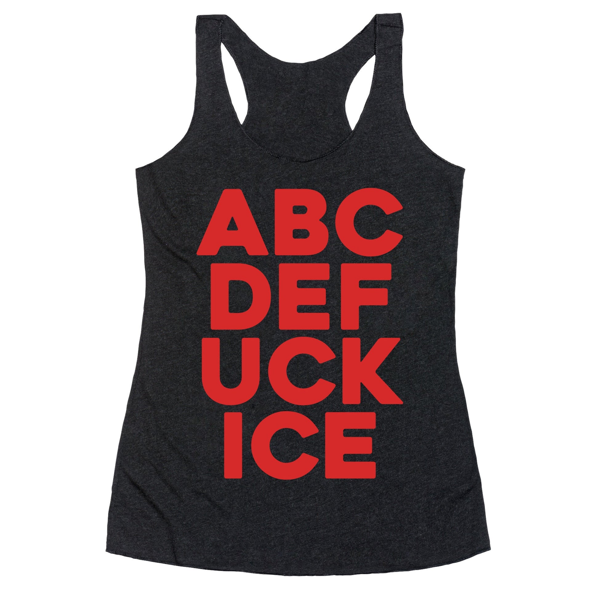 Fuck ICE Alphabet Racerback Tank