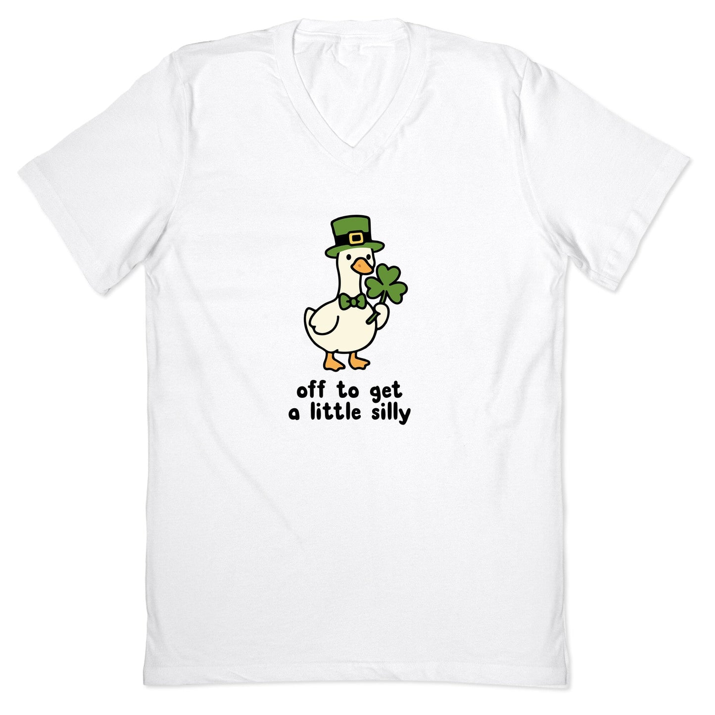 Saint Patricks Day Goose V-Neck