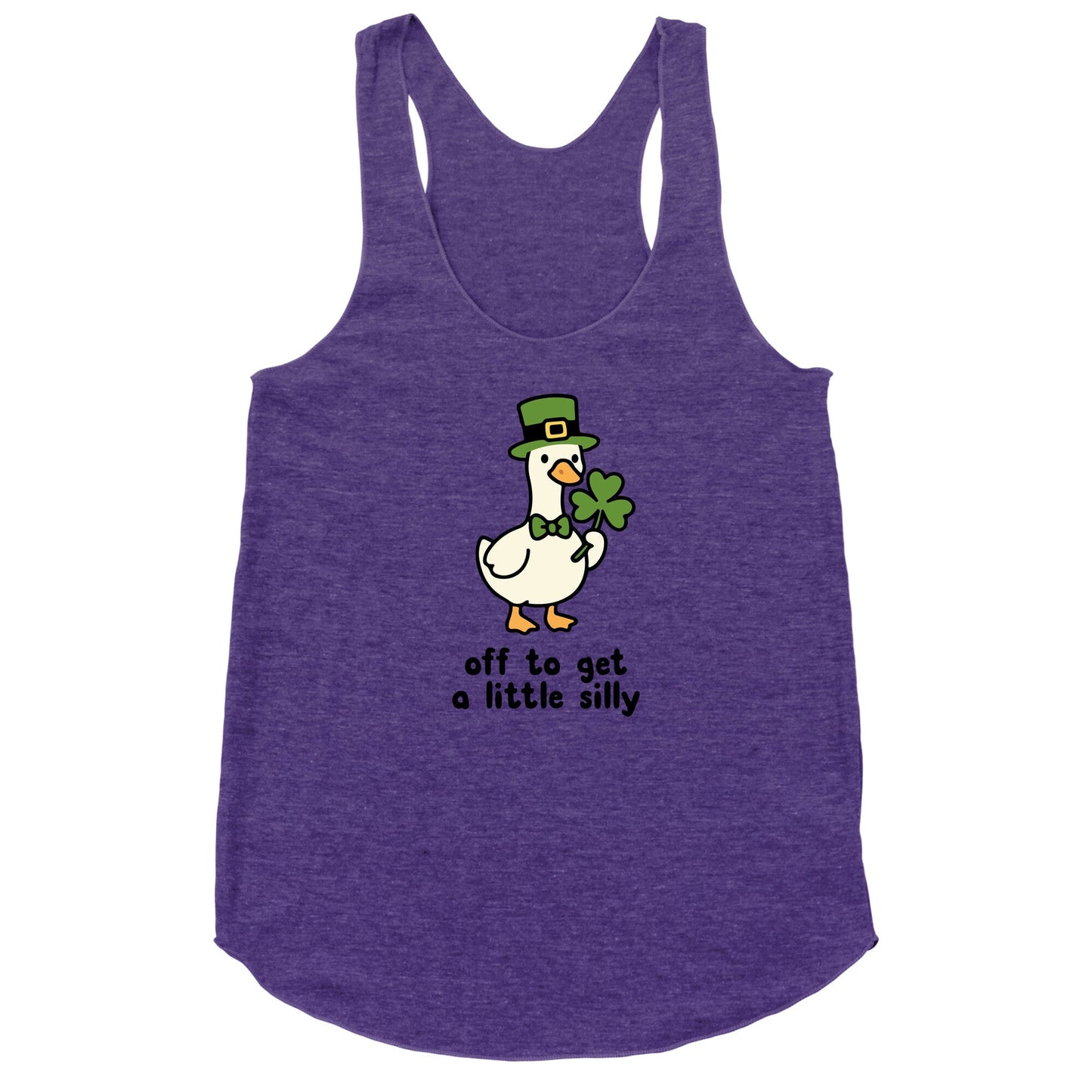 Saint Patricks Day Goose Racerback Tank