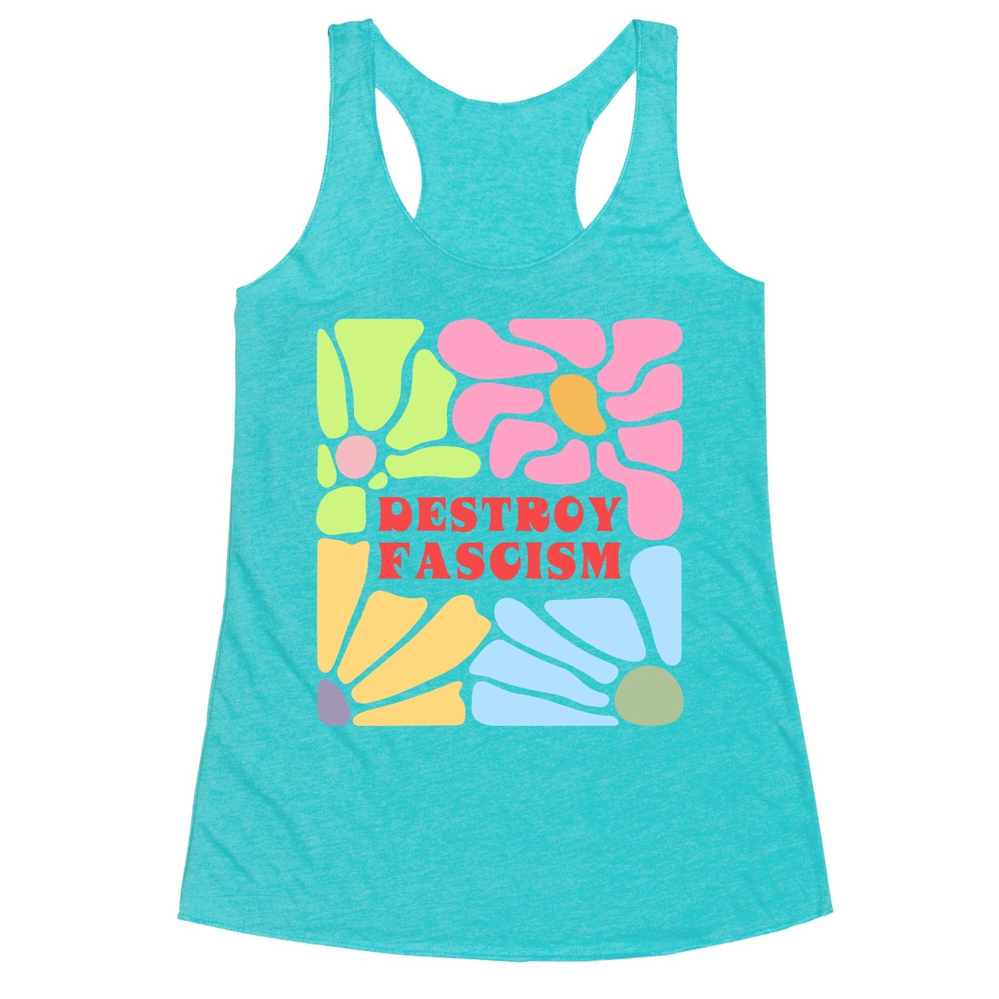 Destroy Fascism Racerback Tank