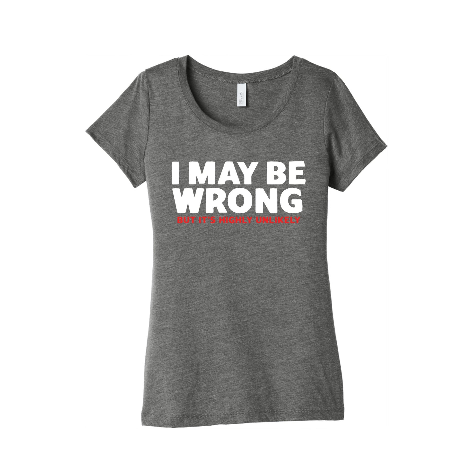I May Be Wrong Womens Triblend Tee