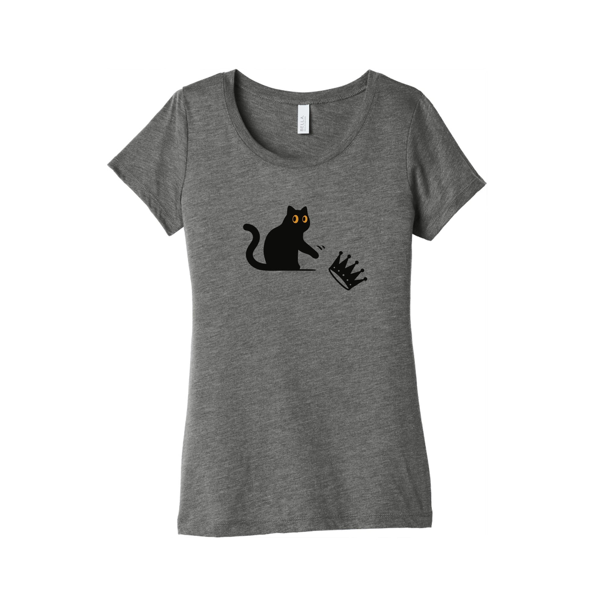 No Kings Cat Womens Triblend Tee