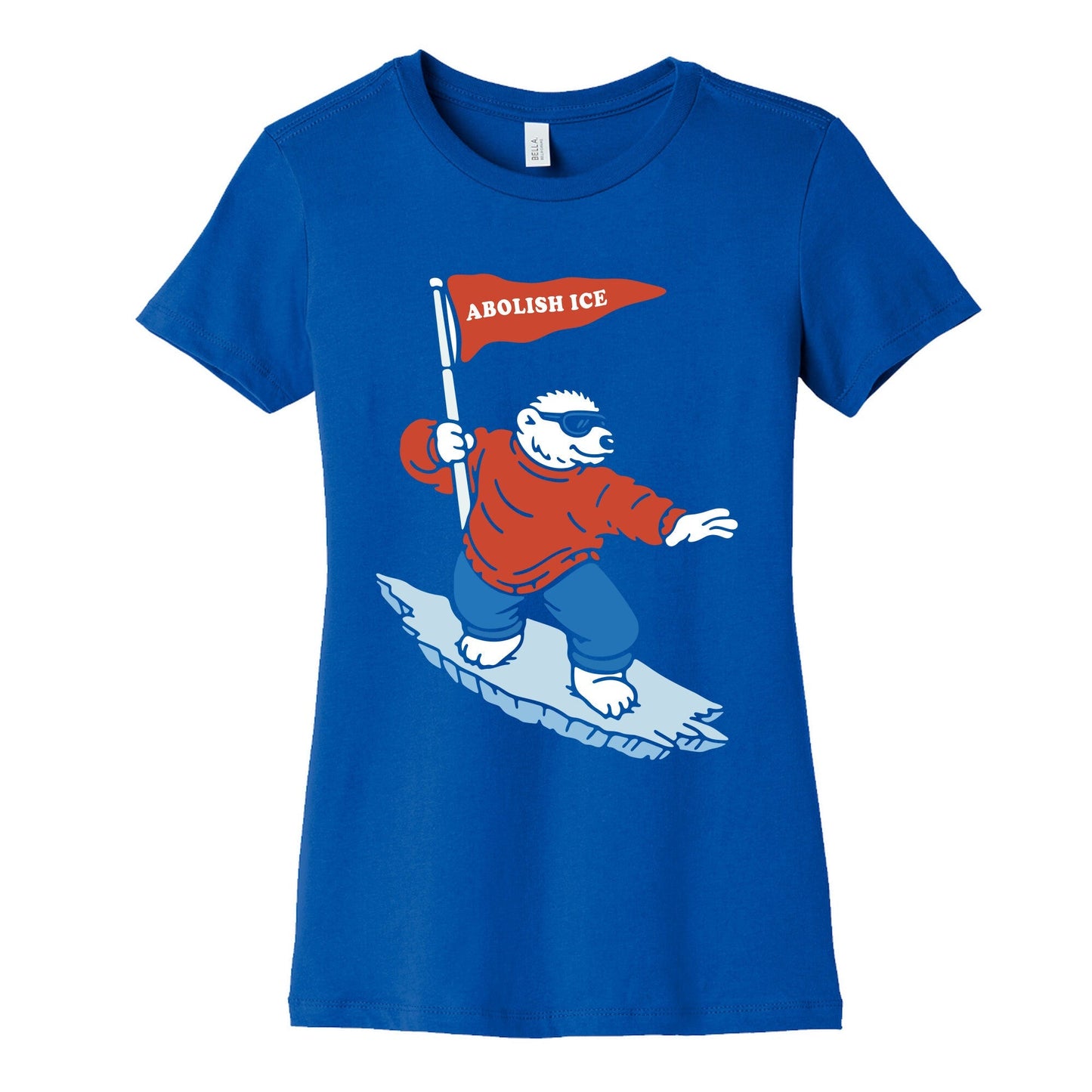 Abolish ICE Bear Womens Cotton Tee