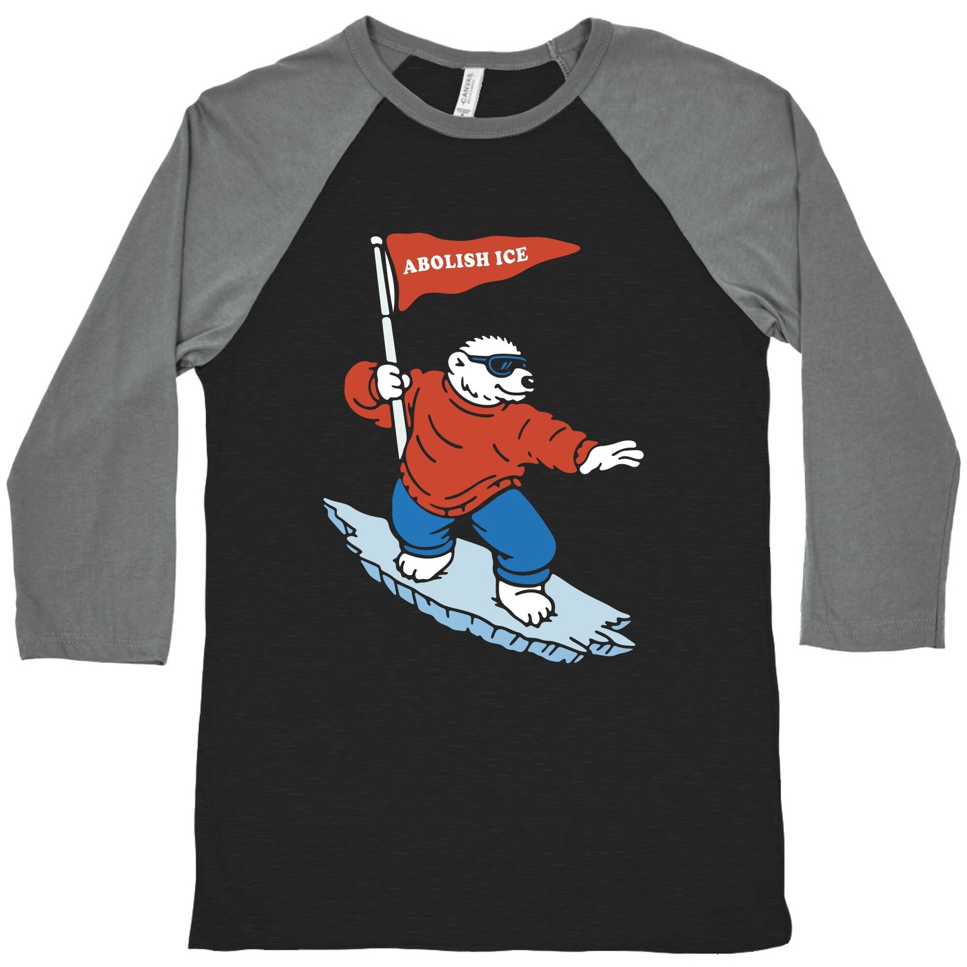 Abolish ICE Bear Baseball Tee